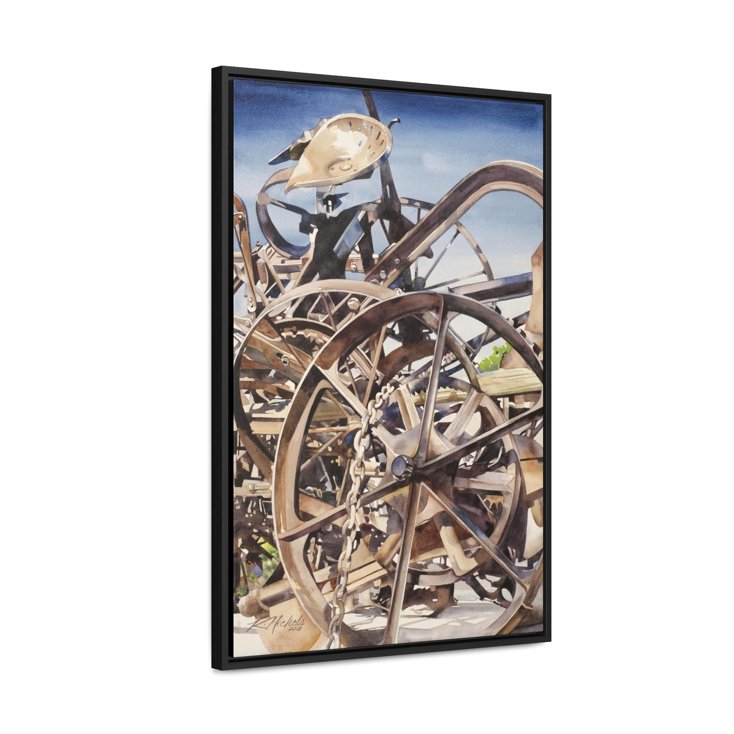 "Harrowing" Gallery Canvas Wraps, Vertical Frame