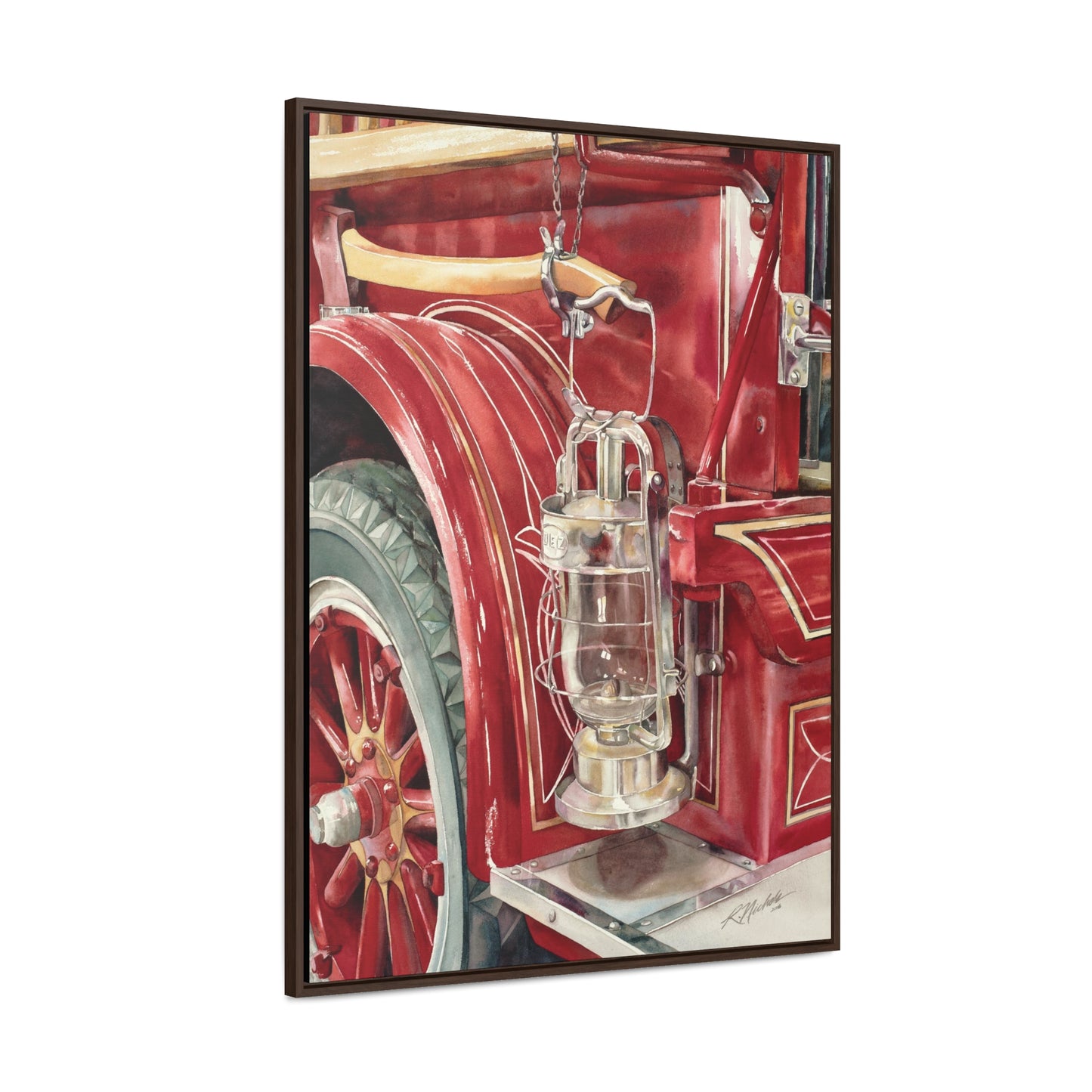 "Firetruck #3" Gallery Canvas Wraps, Vertical Frame