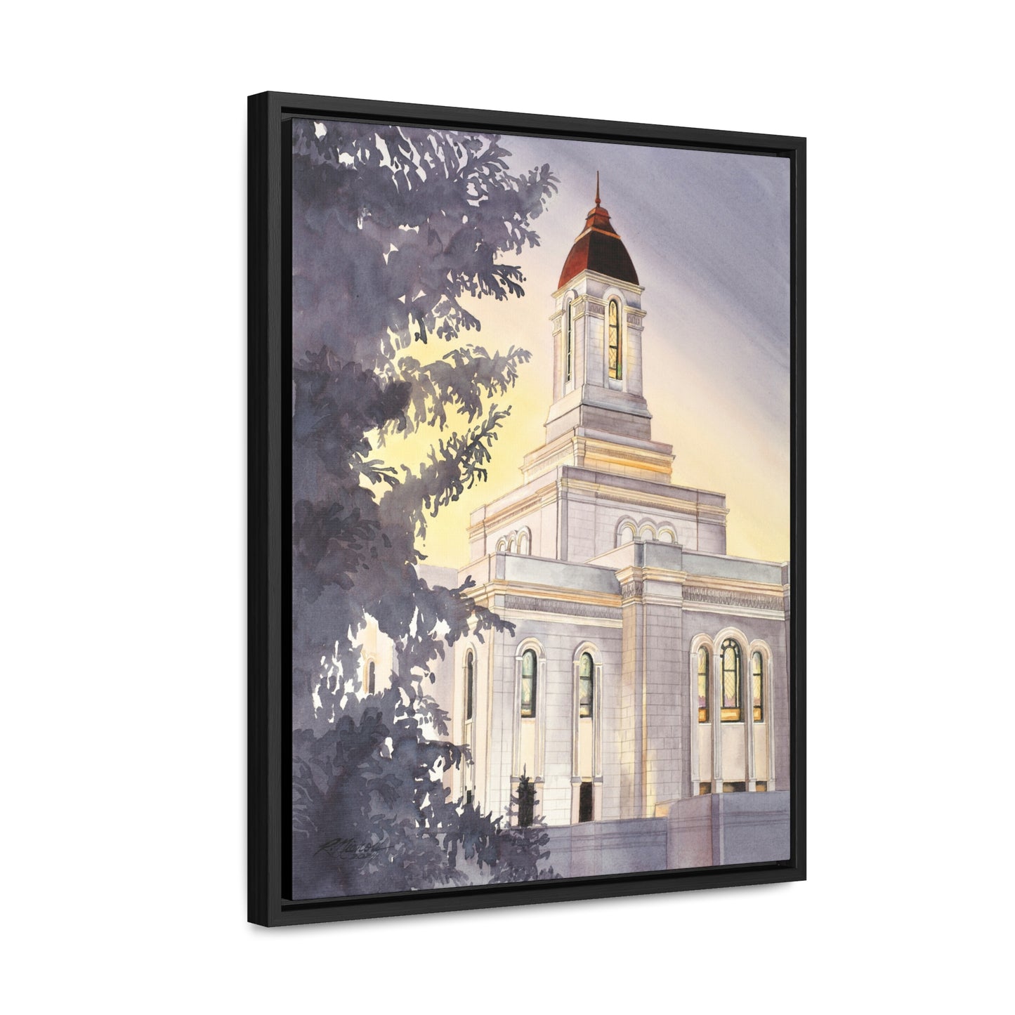Deseret Peak Temple Gallery Framed Canvas Wraps