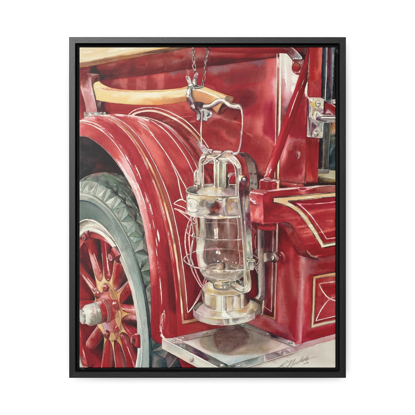 "Firetruck #3" Gallery Canvas Wraps, Vertical Frame