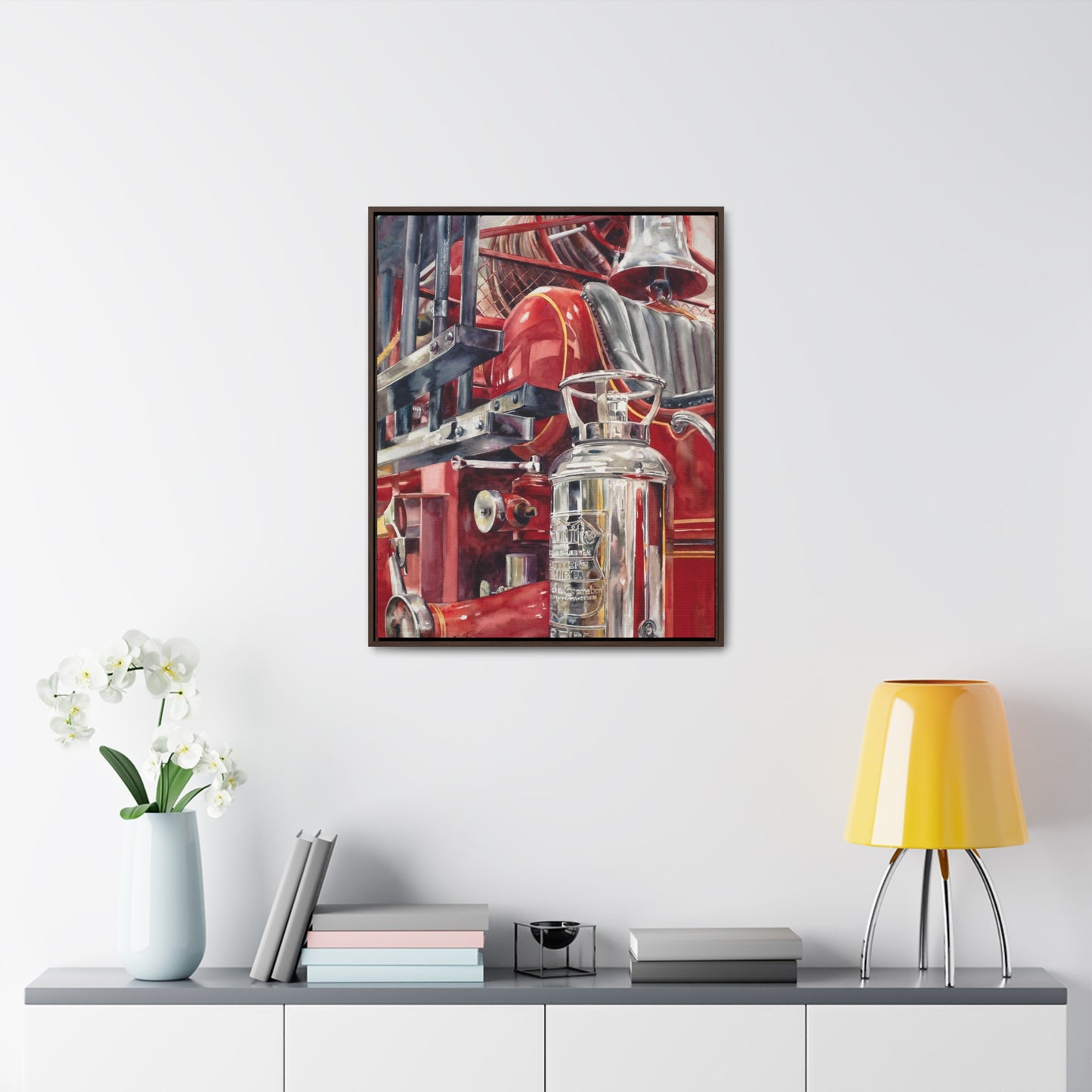 "Firetruck #2" Gallery Canvas Wraps, Vertical Frame