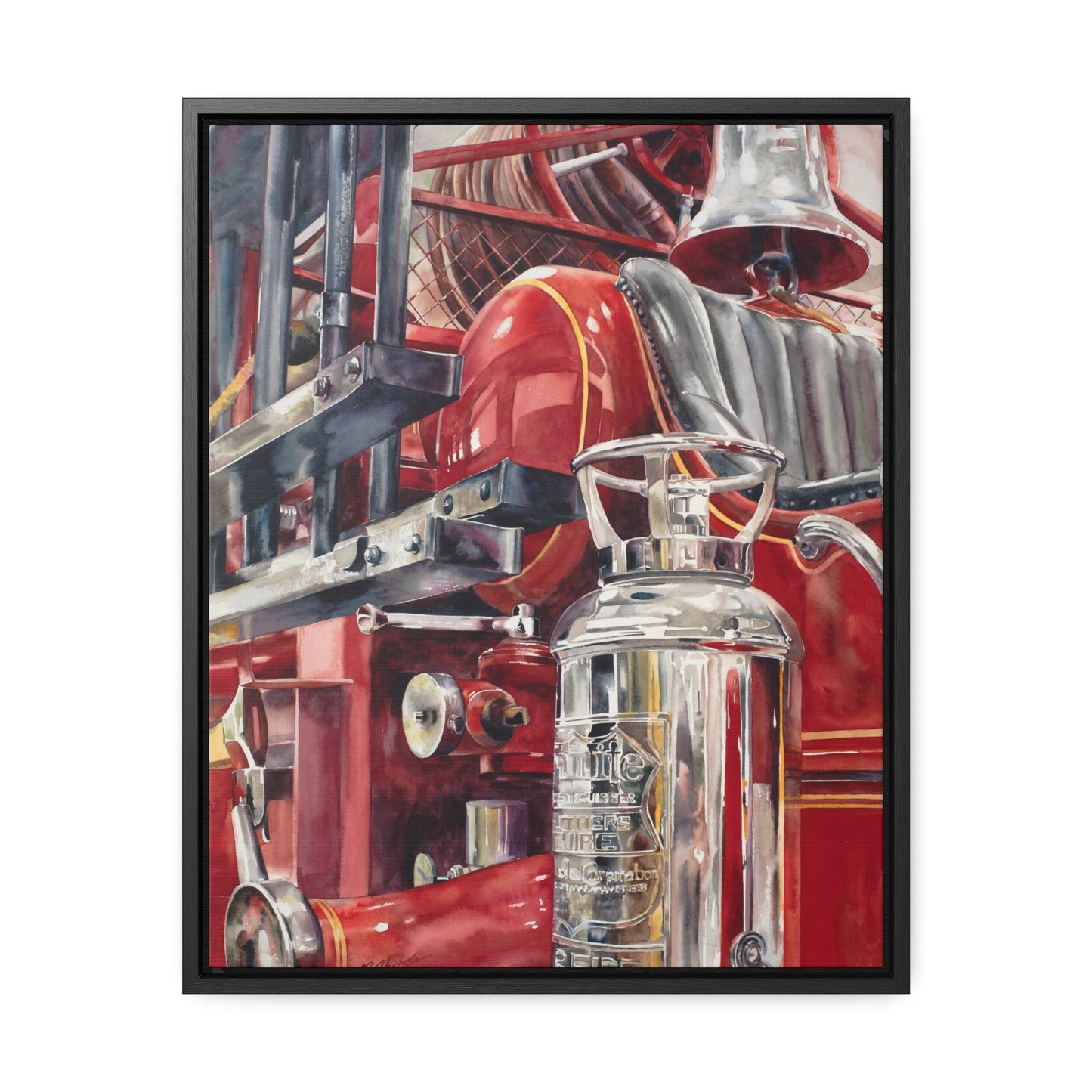"Firetruck #2" Gallery Canvas Wraps, Vertical Frame