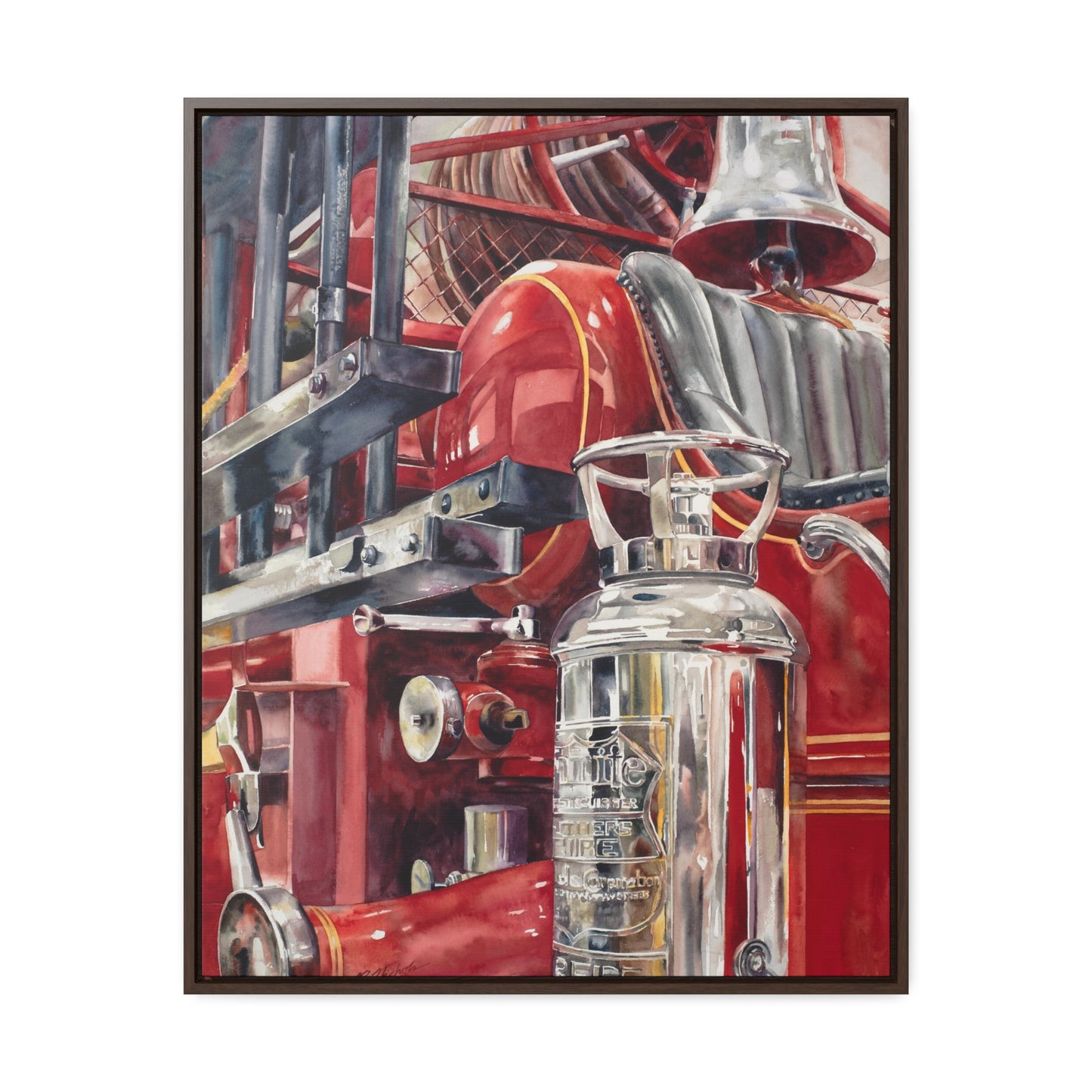 "Firetruck #2" Gallery Canvas Wraps, Vertical Frame