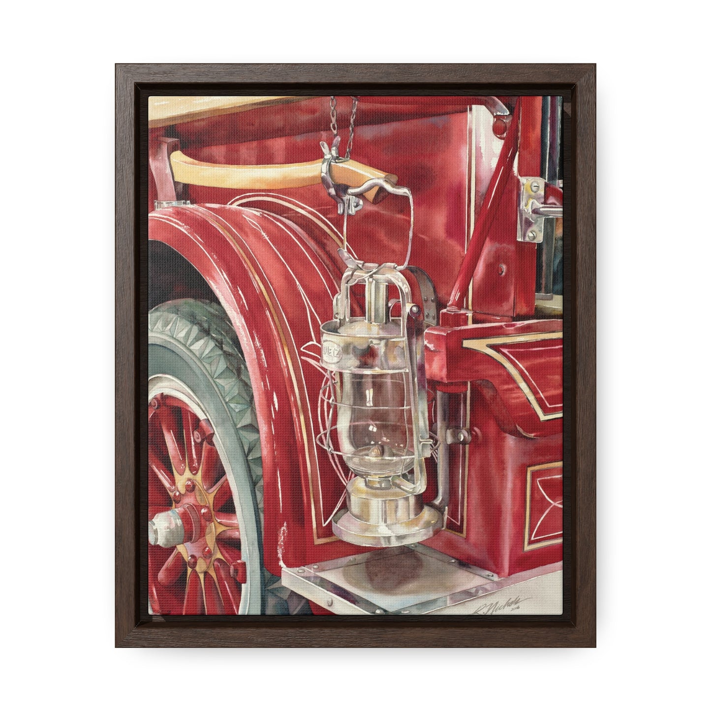 "Firetruck #3" Gallery Canvas Wraps, Vertical Frame