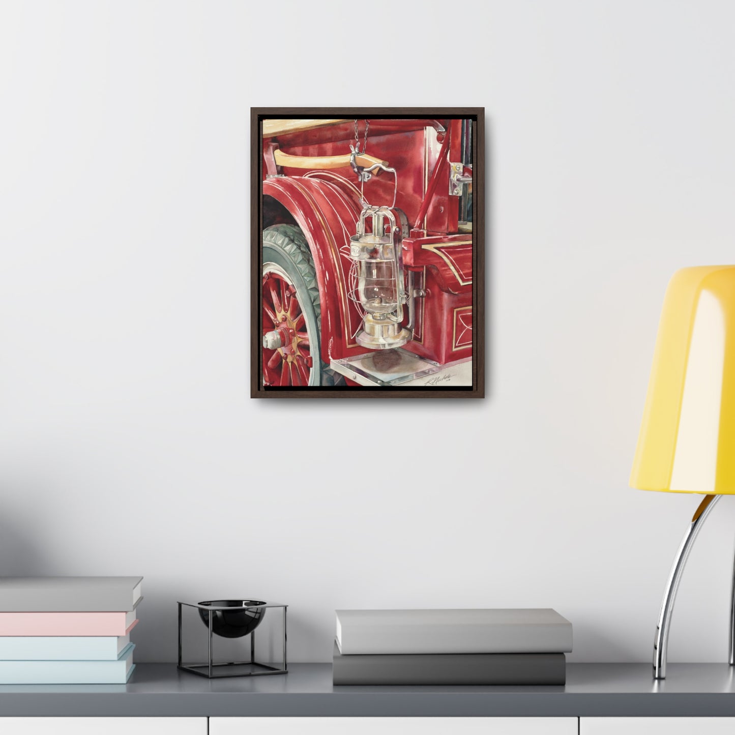 "Firetruck #3" Gallery Canvas Wraps, Vertical Frame