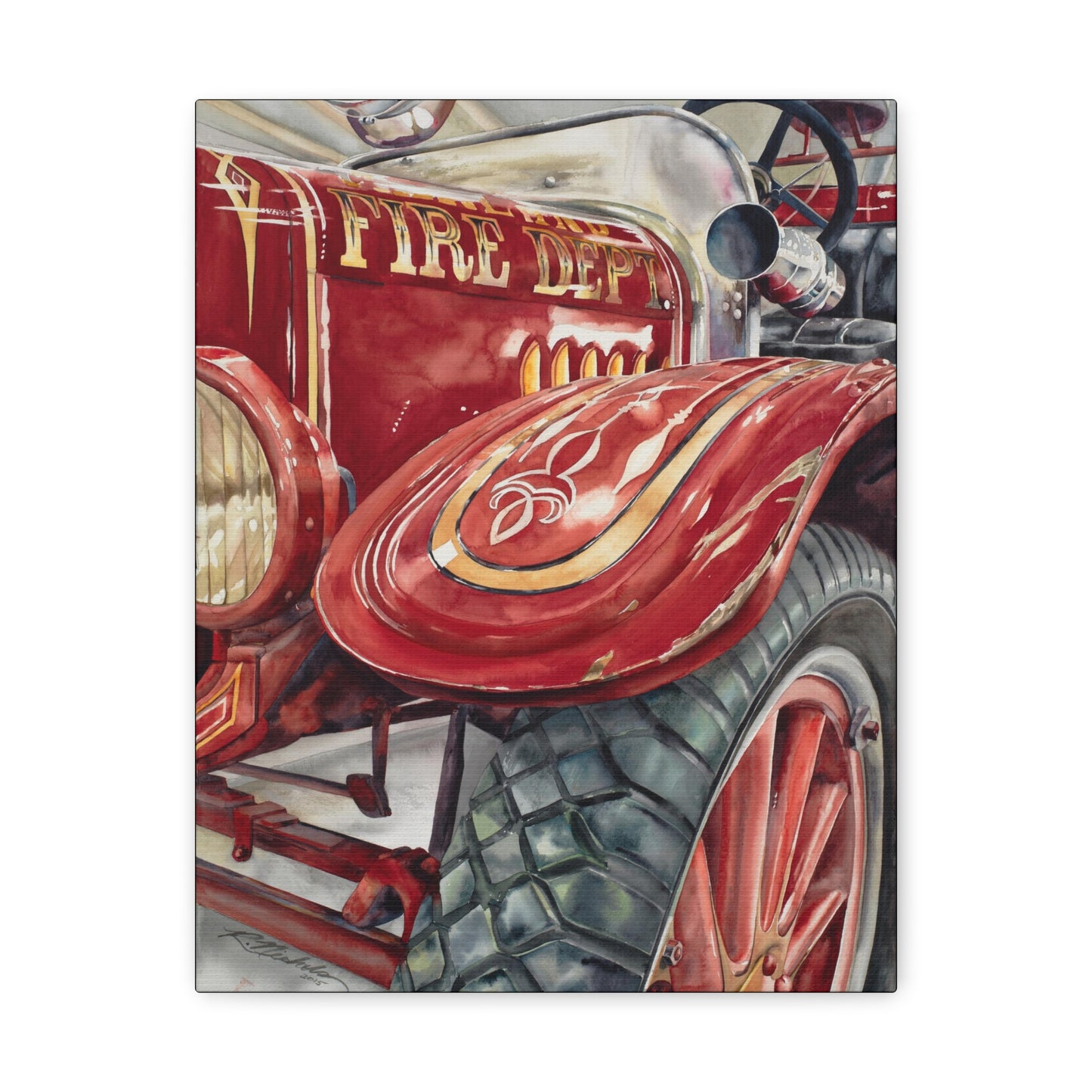 "Firetruck #1" Canvas Gallery Wraps