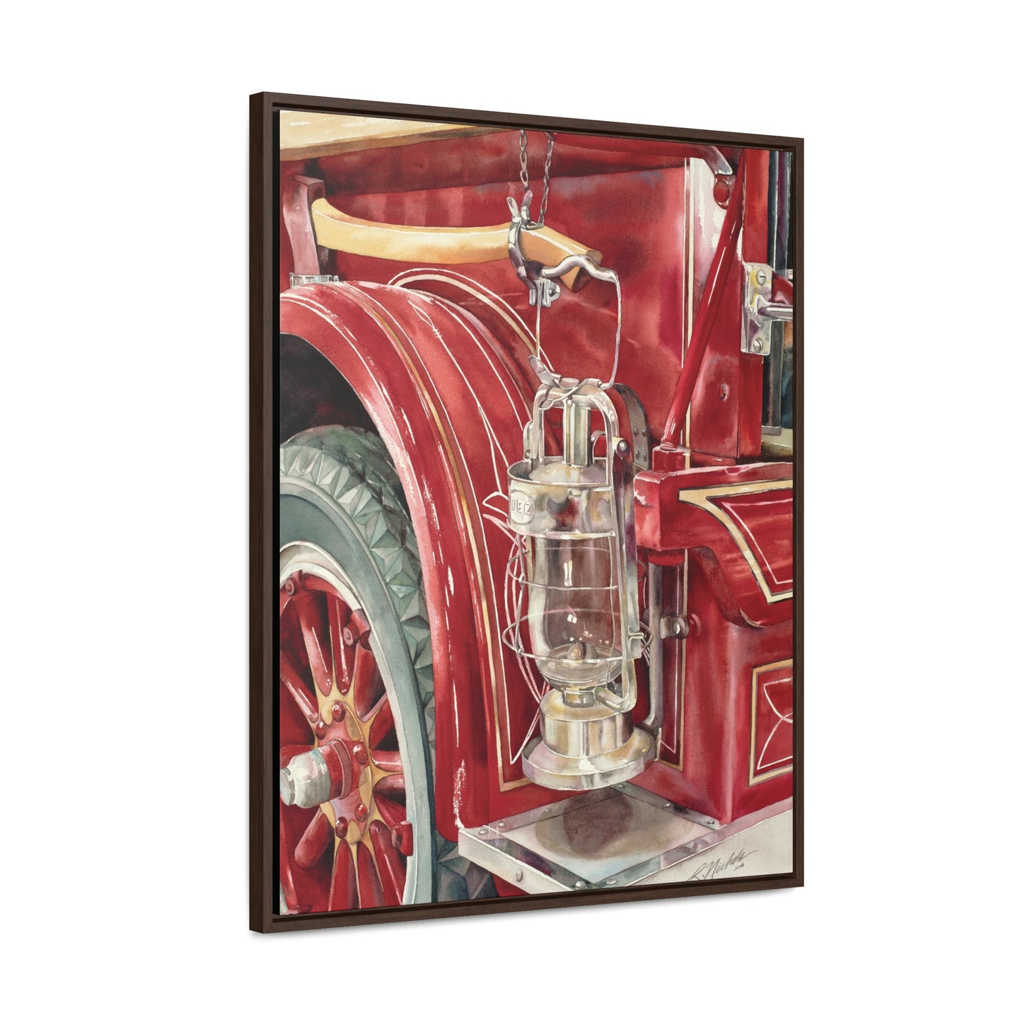 "Firetruck #3" Gallery Canvas Wraps, Vertical Frame