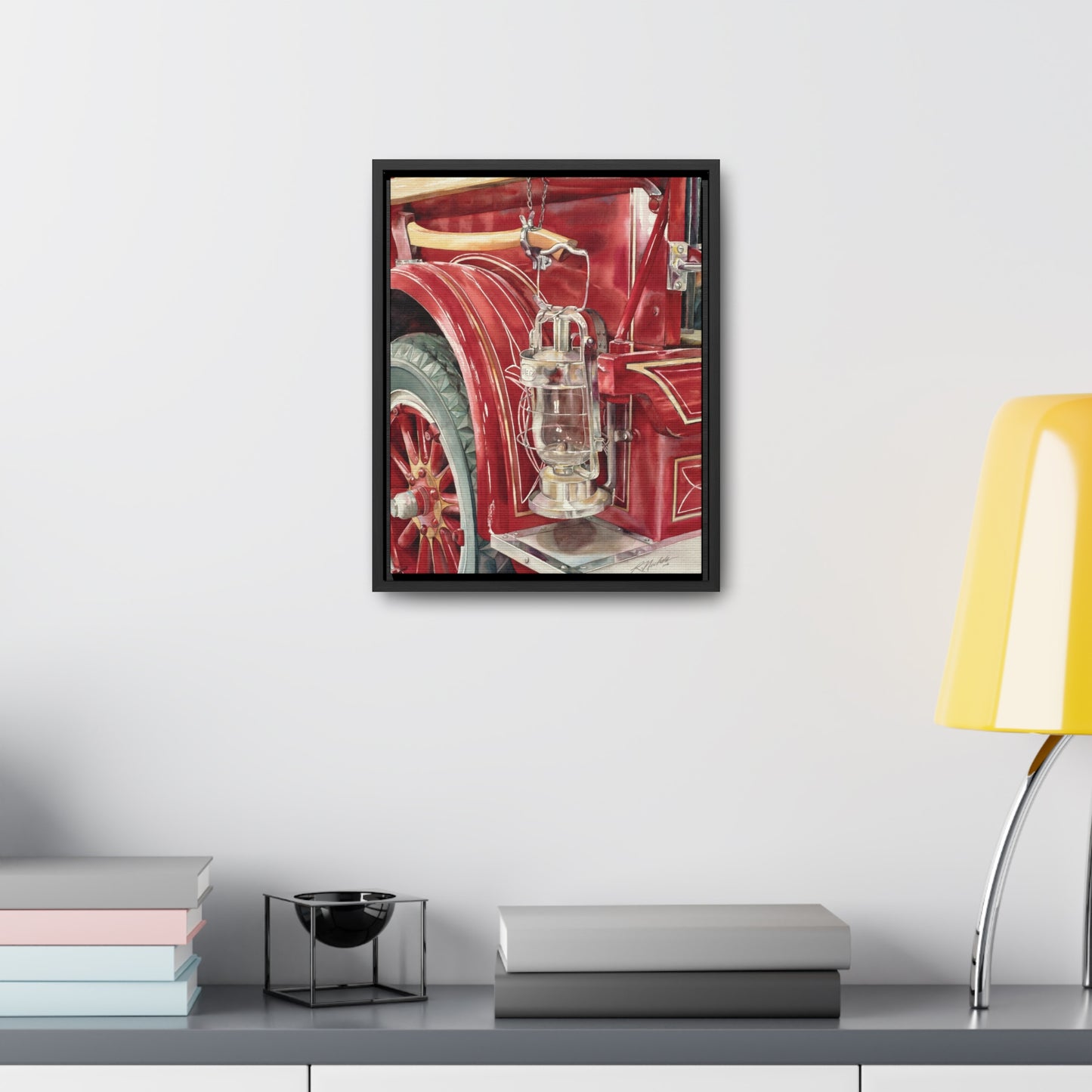 "Firetruck #3" Gallery Canvas Wraps, Vertical Frame