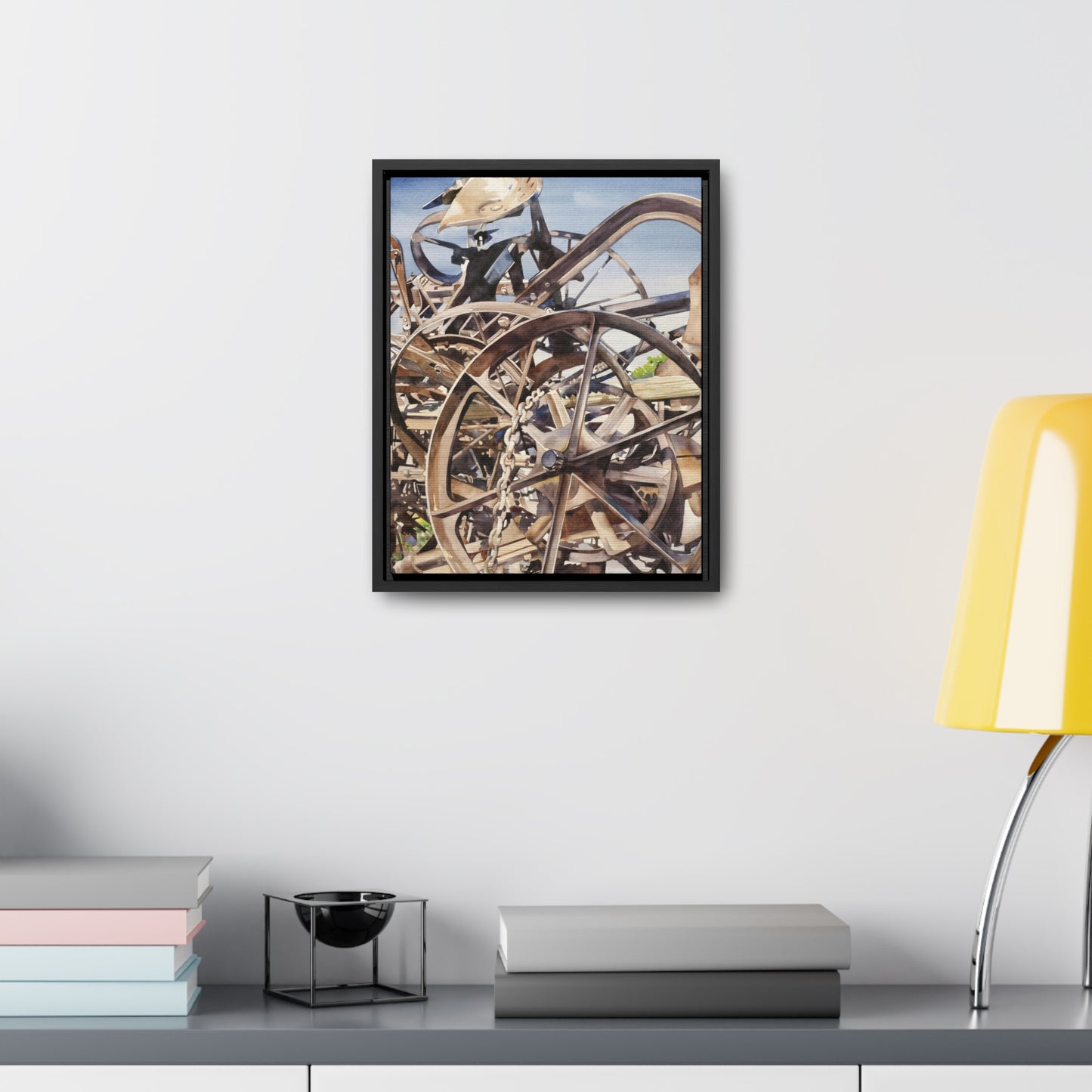 "Harrowing" Gallery Canvas Wraps, Vertical Frame