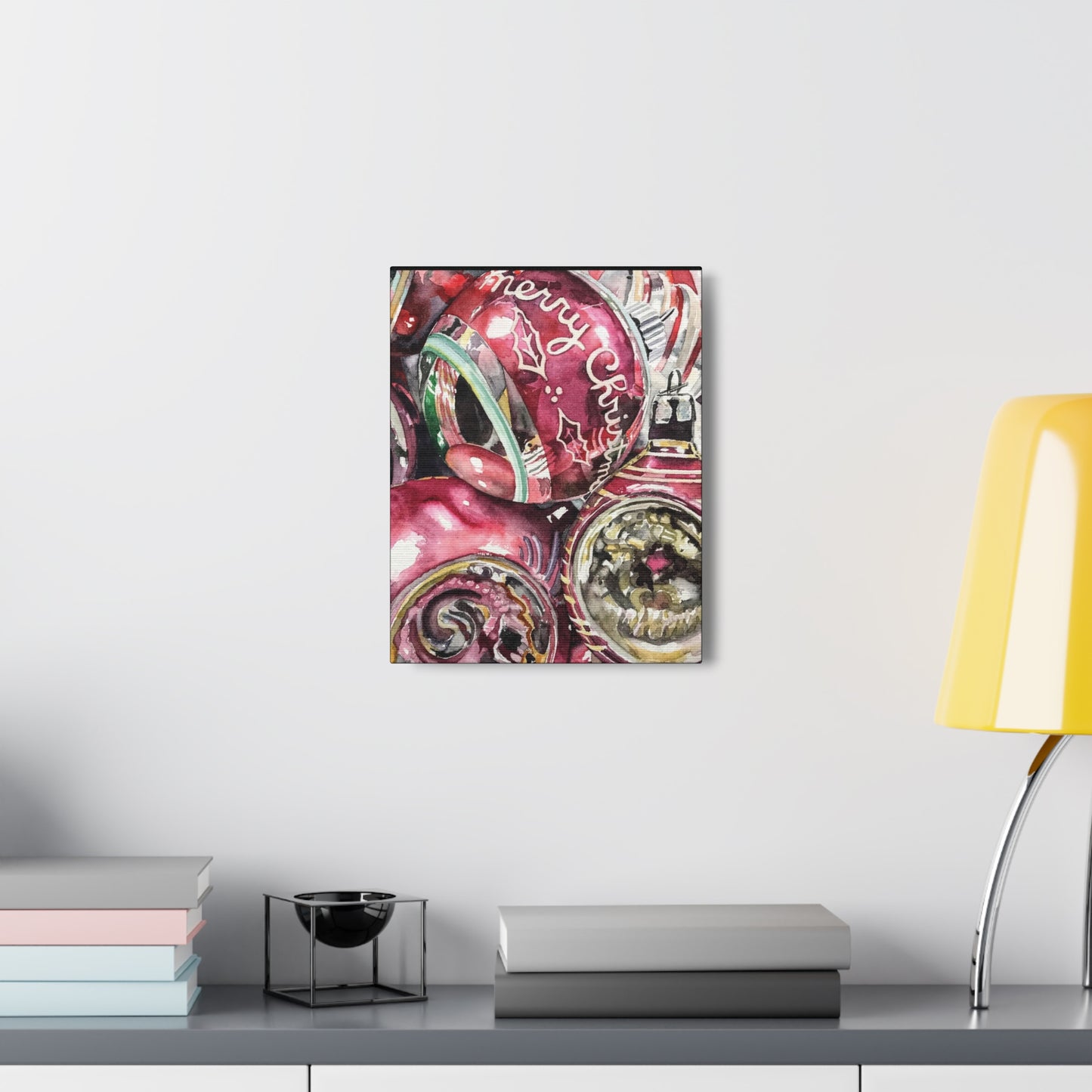"Pink Merry Christmas" Canvas Gallery Wraps