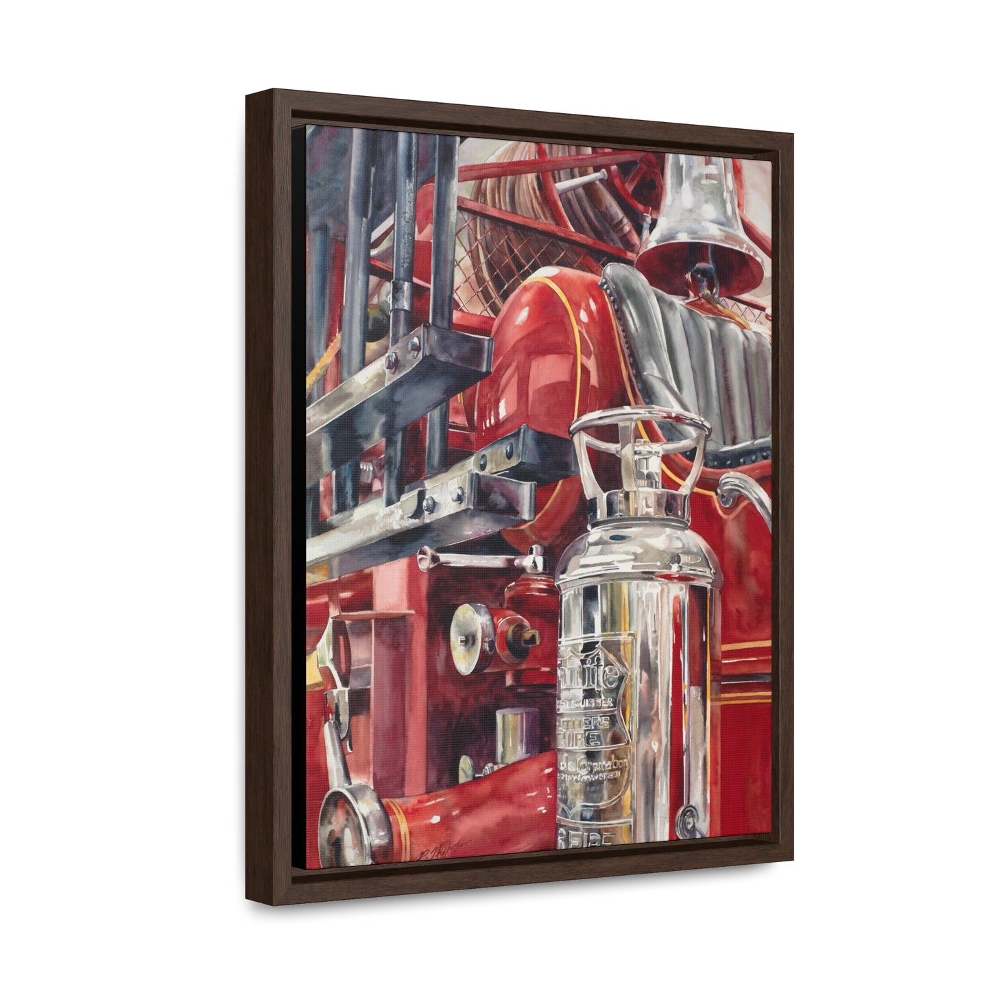 "Firetruck #2" Gallery Canvas Wraps, Vertical Frame