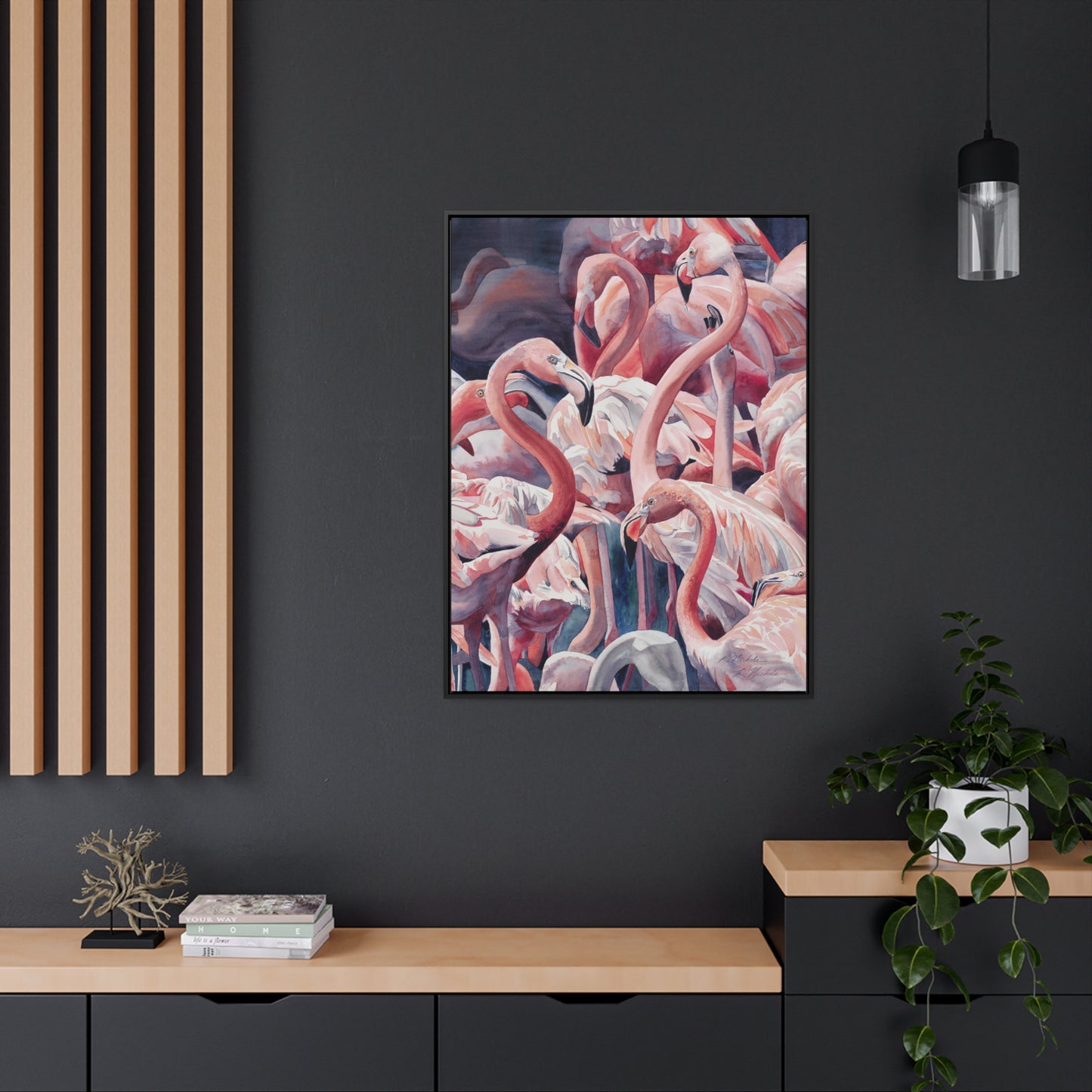 "Flamboyance" Gallery Canvas Wraps, Vertical Frame