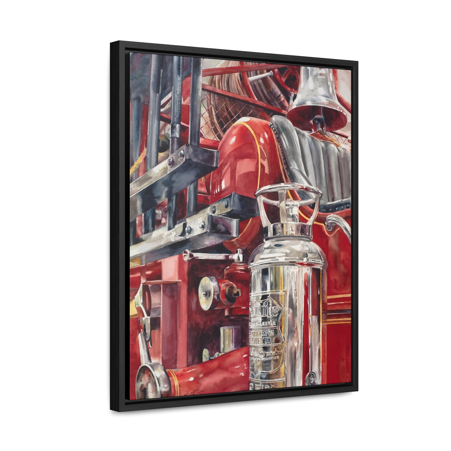 "Firetruck #2" Gallery Canvas Wraps, Vertical Frame
