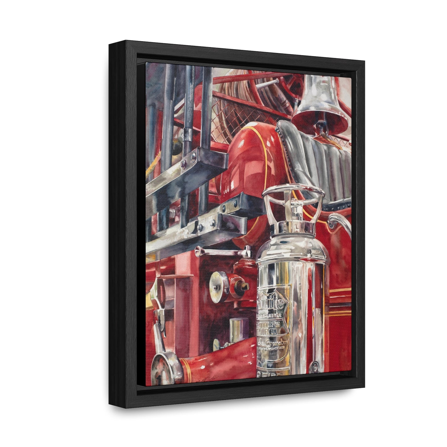 "Firetruck #2" Gallery Canvas Wraps, Vertical Frame