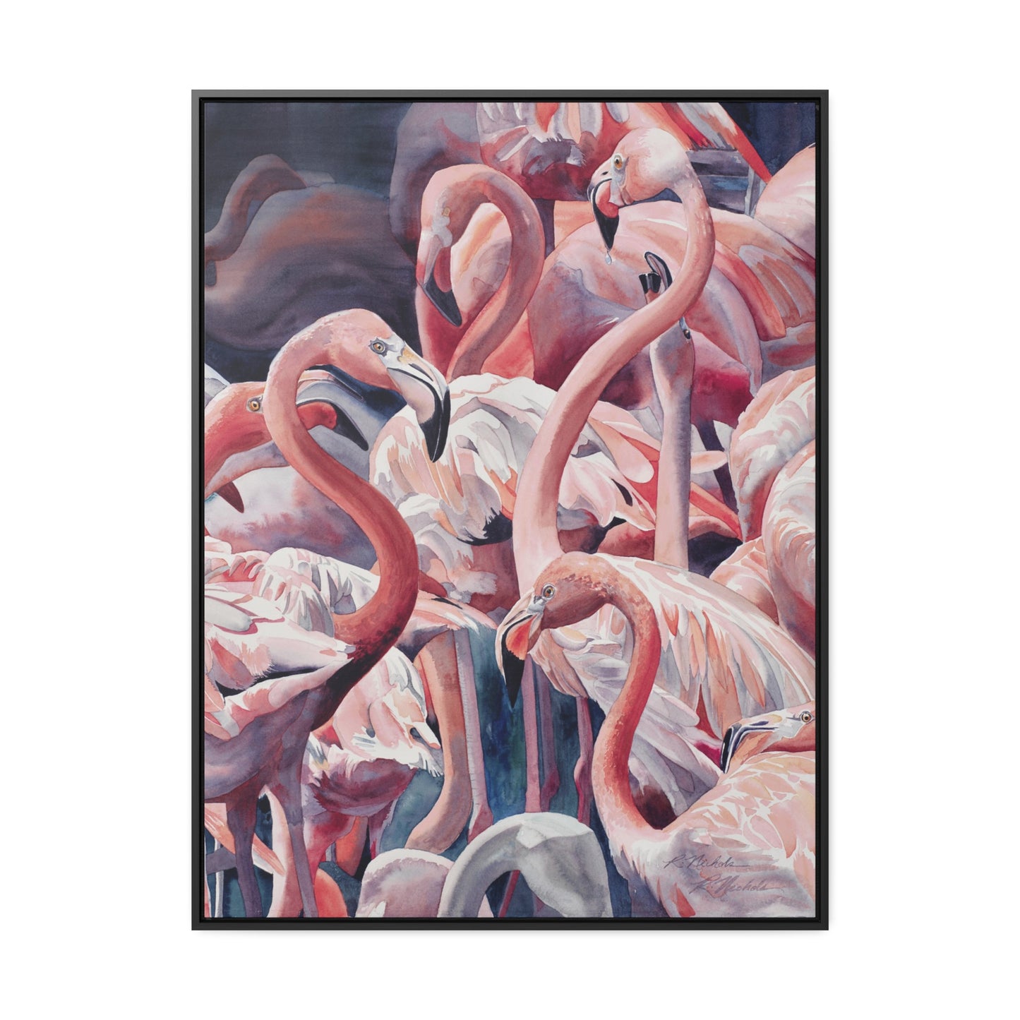 "Flamboyance" Gallery Canvas Wraps, Vertical Frame