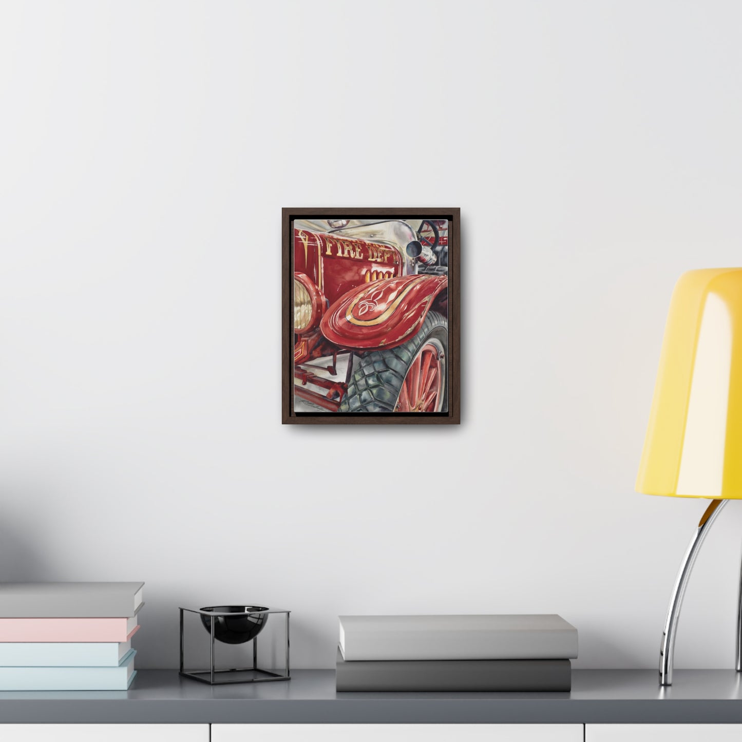 "Firetruck #1" Gallery Canvas Wraps, Vertical Frame