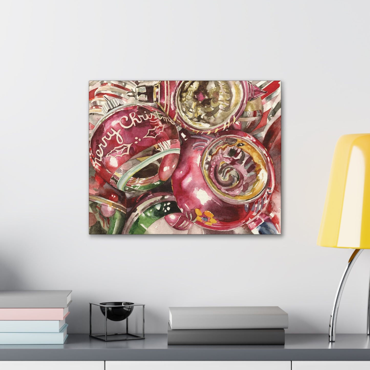 "Candy Stripe Merry Christmas" Canvas Gallery Wraps