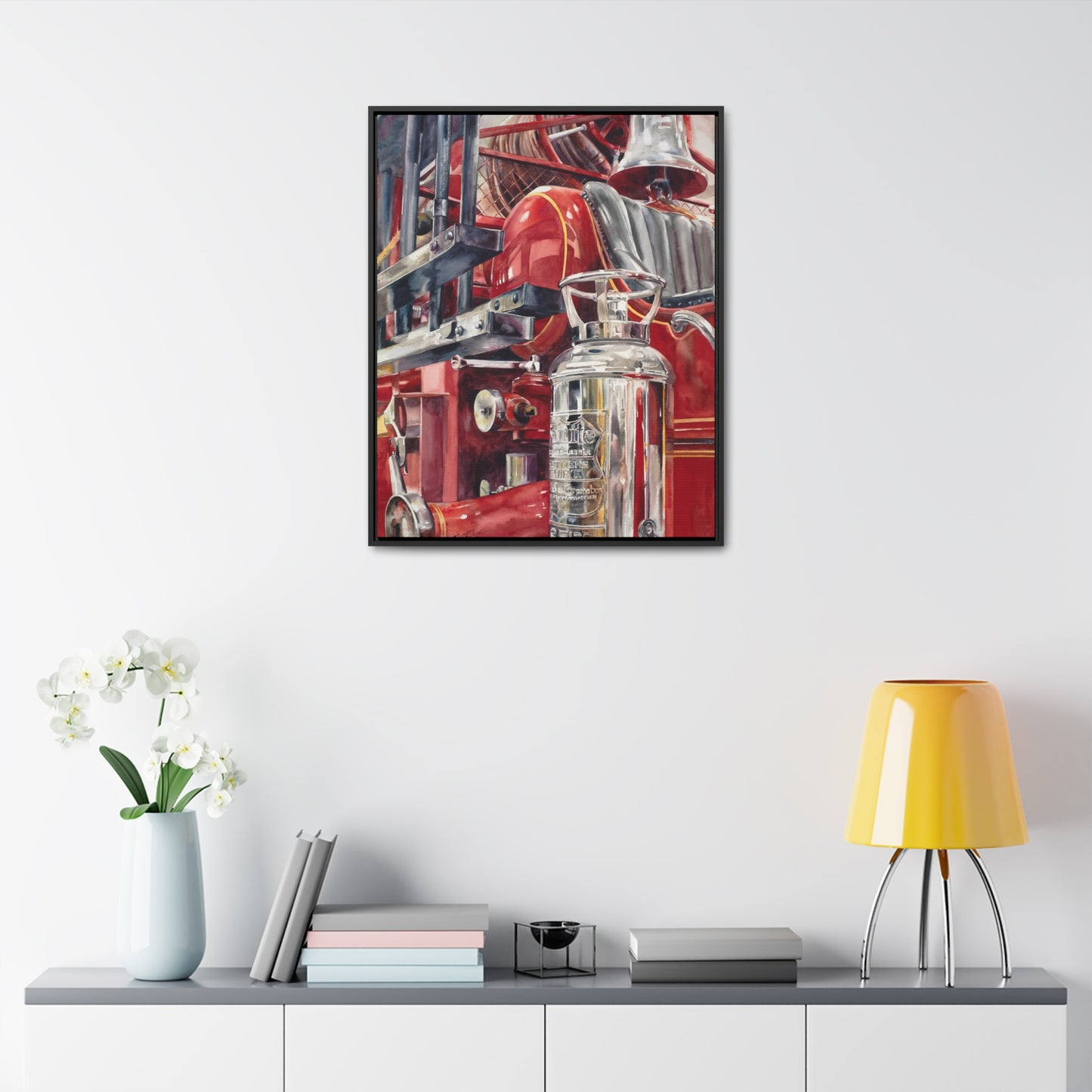 "Firetruck #2" Gallery Canvas Wraps, Vertical Frame