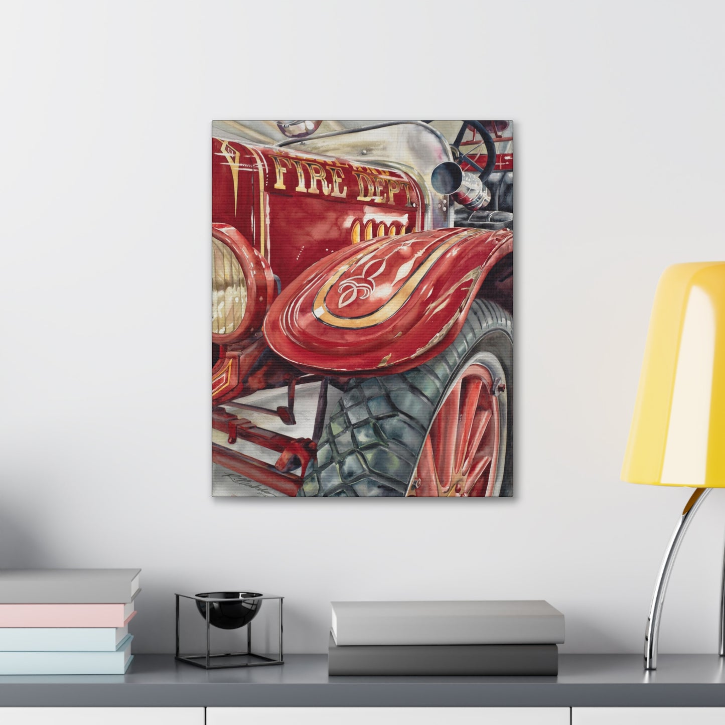 "Firetruck #1" Canvas Gallery Wraps