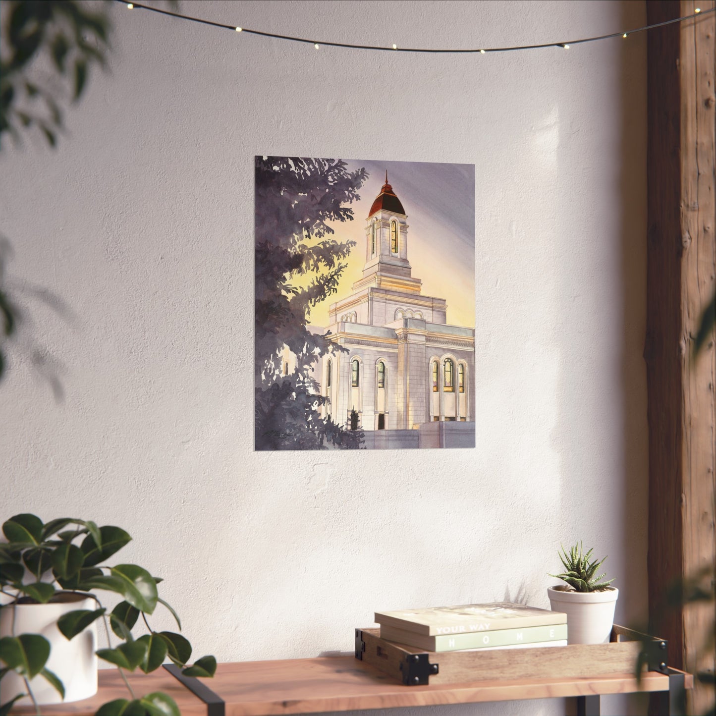 Deseret Peak Temple Watercolor Print