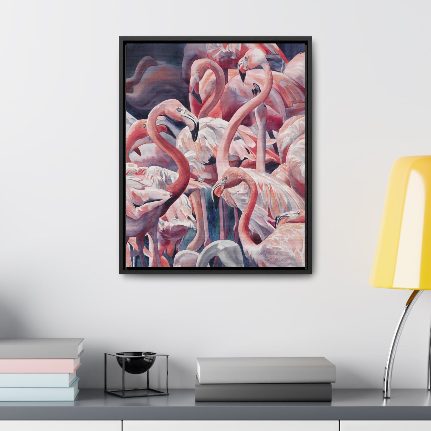 "Flamboyance" Gallery Canvas Wraps, Vertical Frame