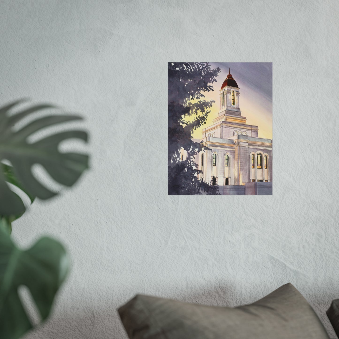 Deseret Peak Temple Watercolor Print