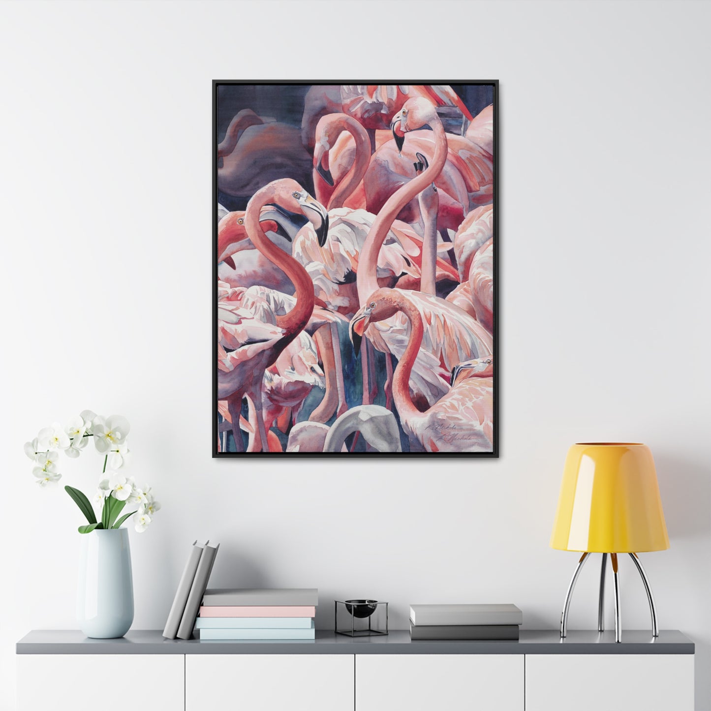 "Flamboyance" Gallery Canvas Wraps, Vertical Frame