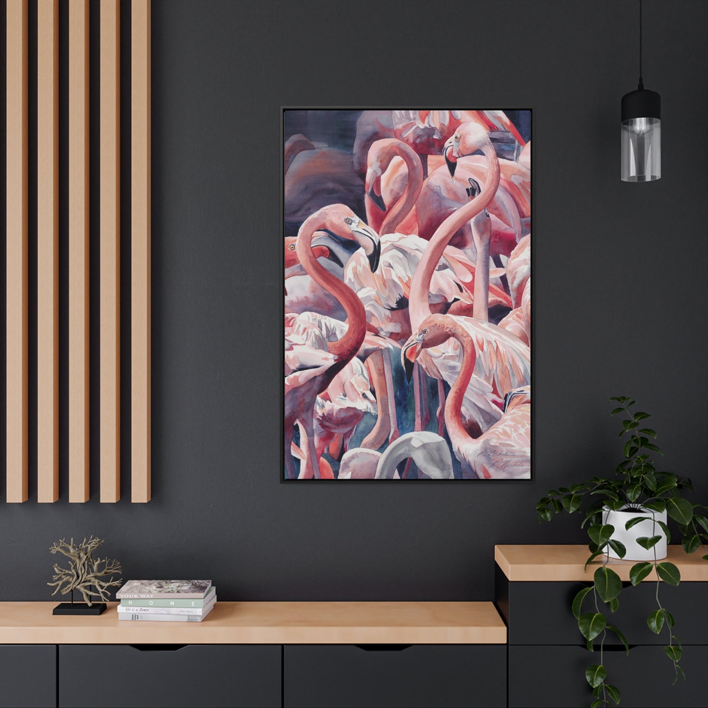 "Flamboyance" Gallery Canvas Wraps, Vertical Frame