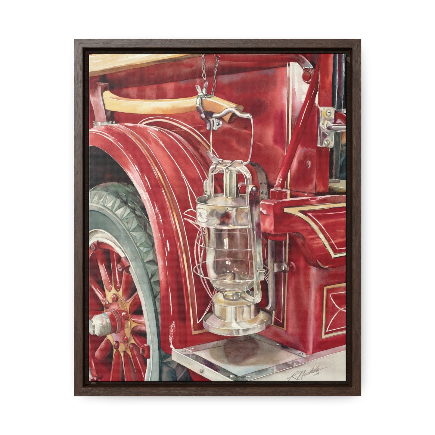"Firetruck #3" Gallery Canvas Wraps, Vertical Frame