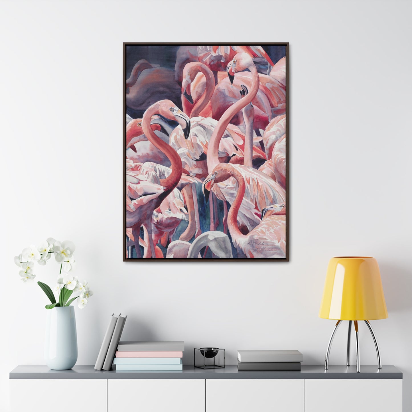 "Flamboyance" Gallery Canvas Wraps, Vertical Frame