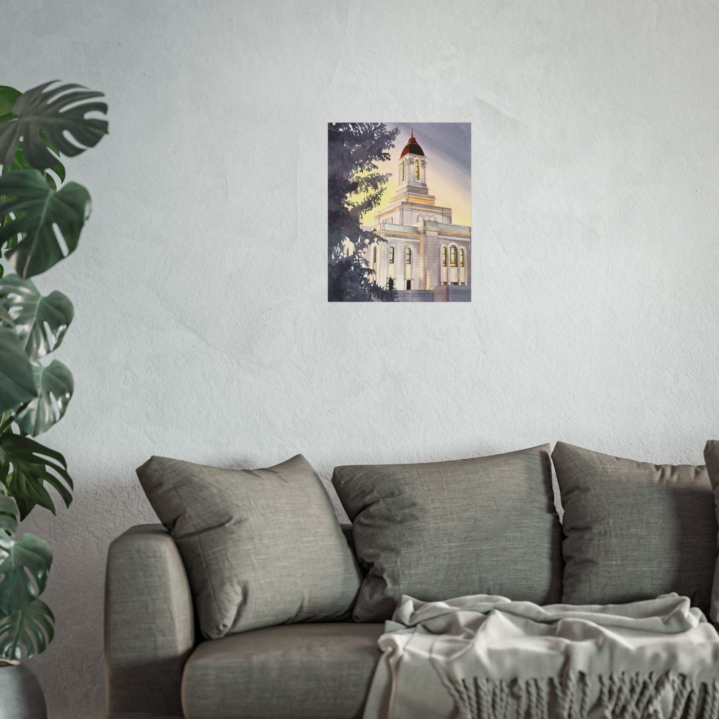 Deseret Peak Temple Watercolor Print