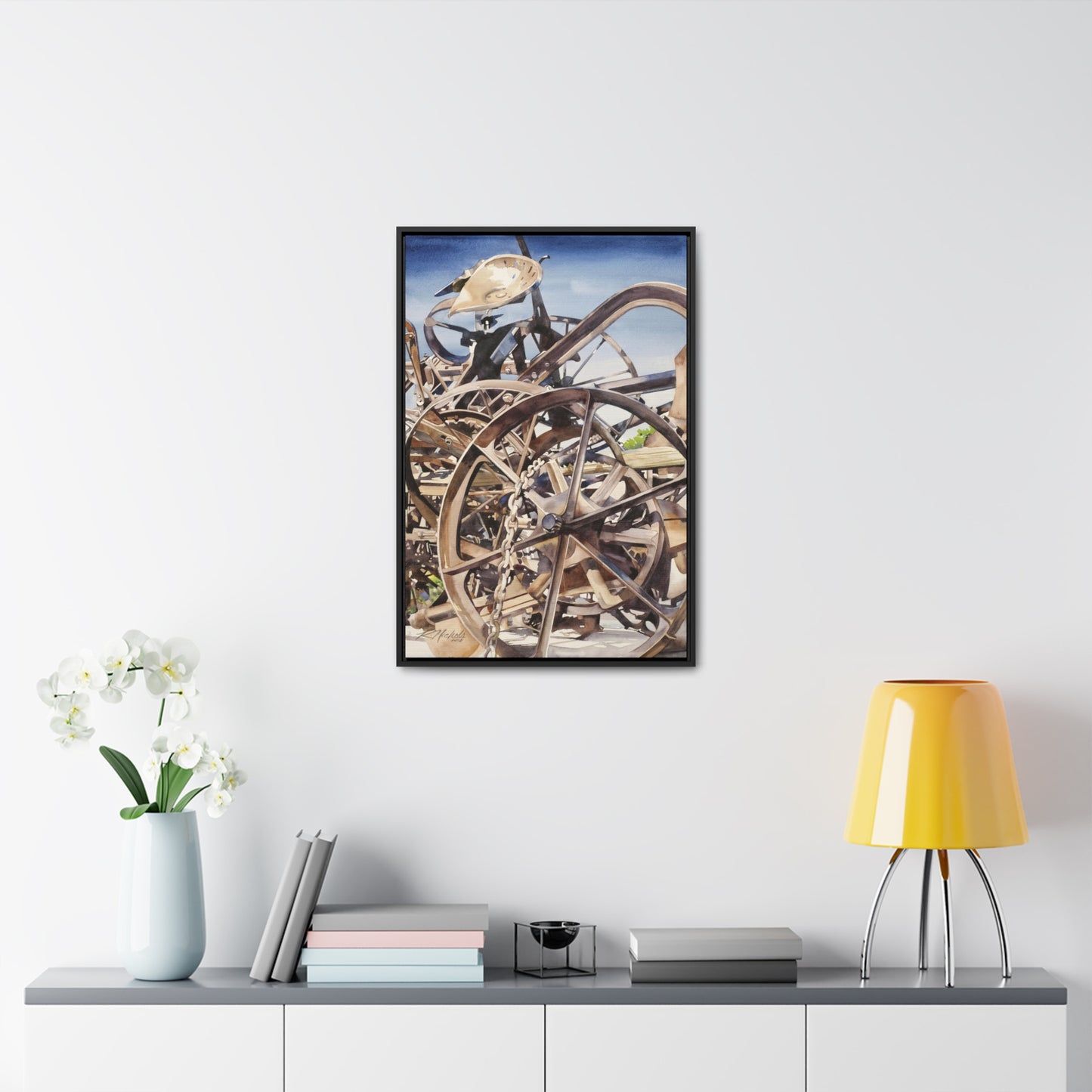 "Harrowing" Gallery Canvas Wraps, Vertical Frame