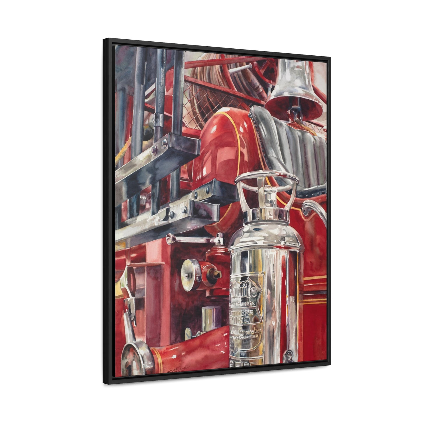"Firetruck #2" Gallery Canvas Wraps, Vertical Frame