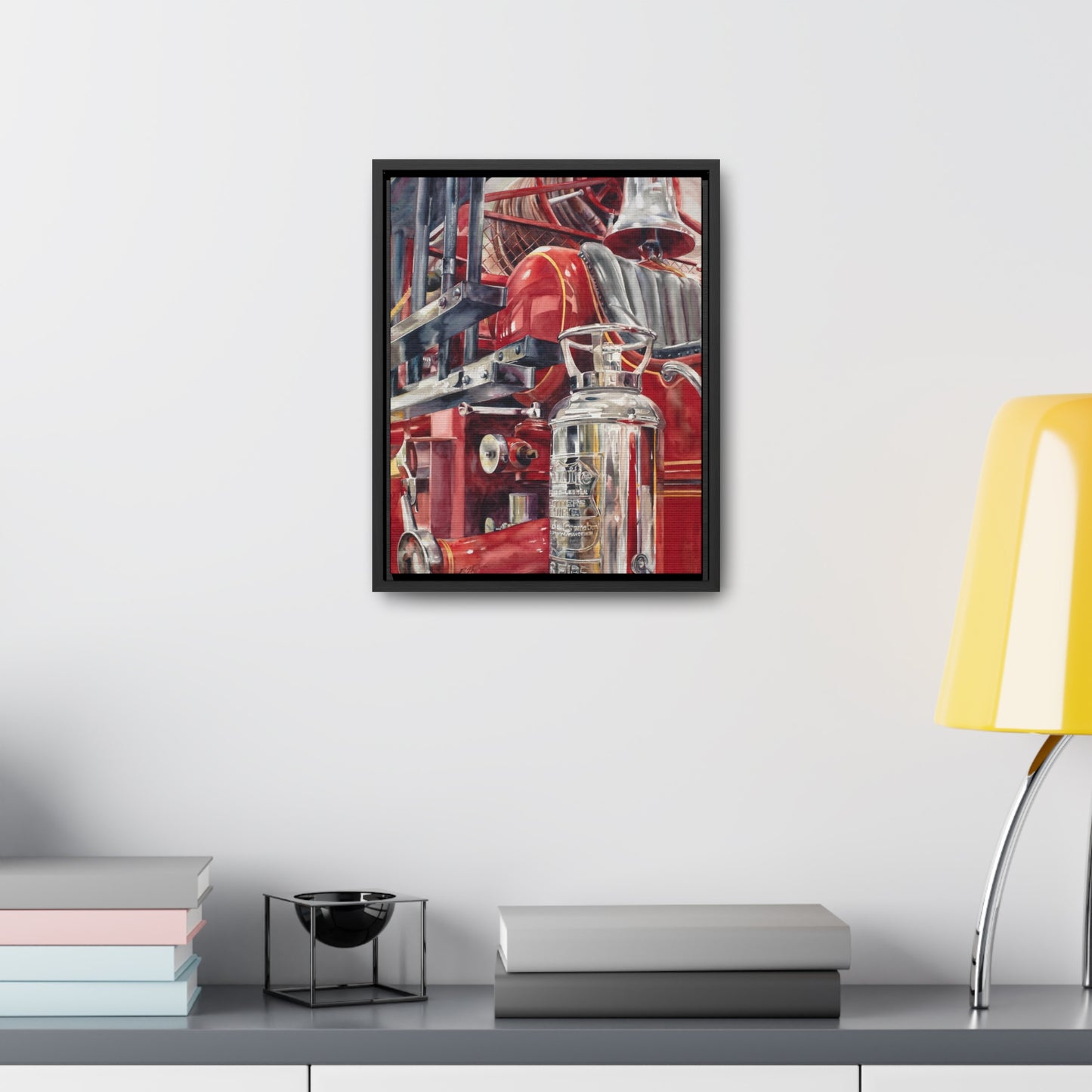 "Firetruck #2" Gallery Canvas Wraps, Vertical Frame