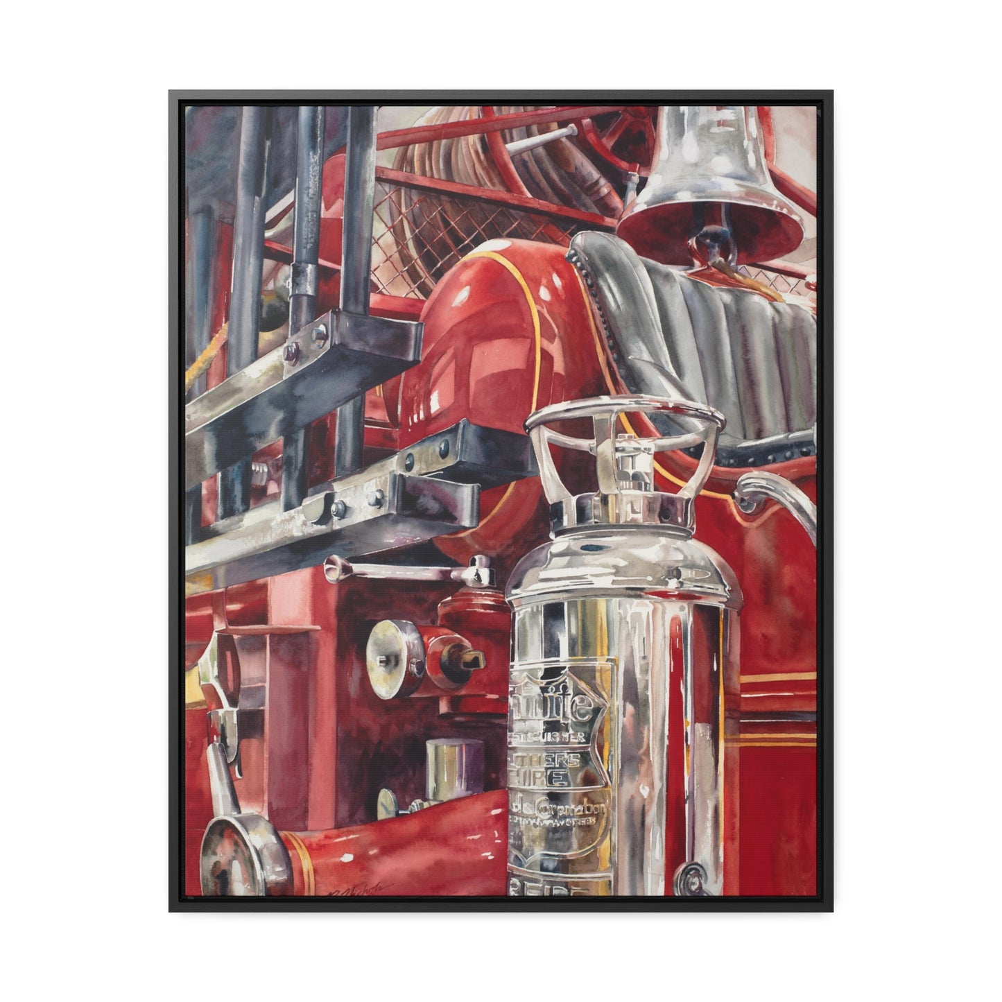 "Firetruck #2" Gallery Canvas Wraps, Vertical Frame