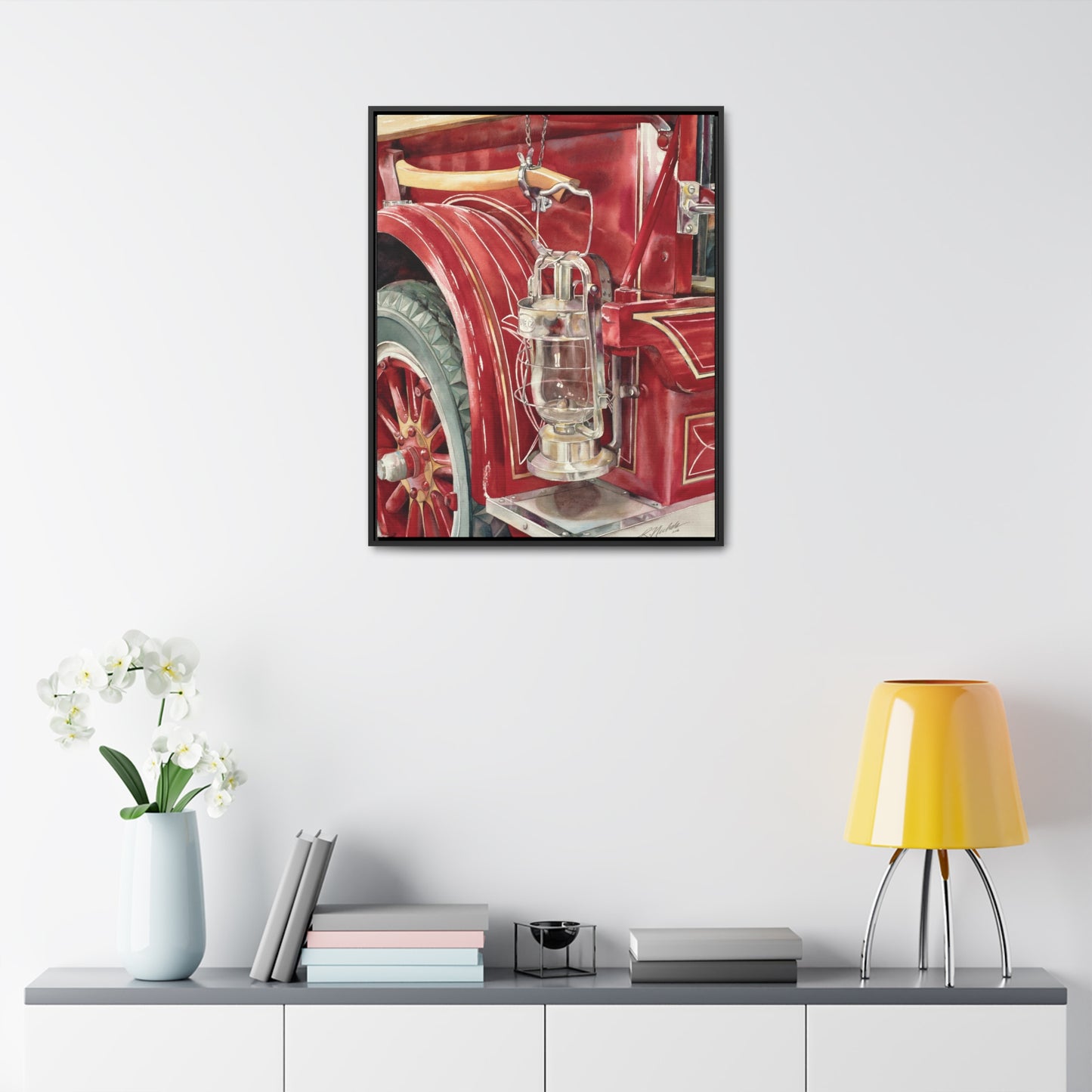 "Firetruck #3" Gallery Canvas Wraps, Vertical Frame