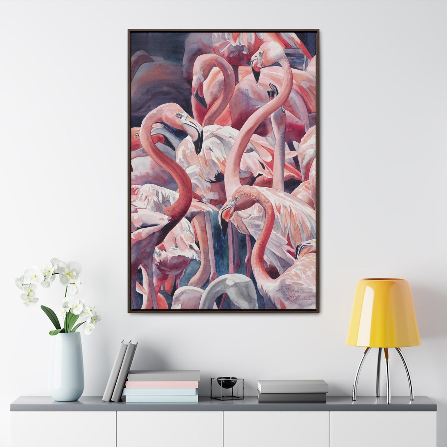 "Flamboyance" Gallery Canvas Wraps, Vertical Frame