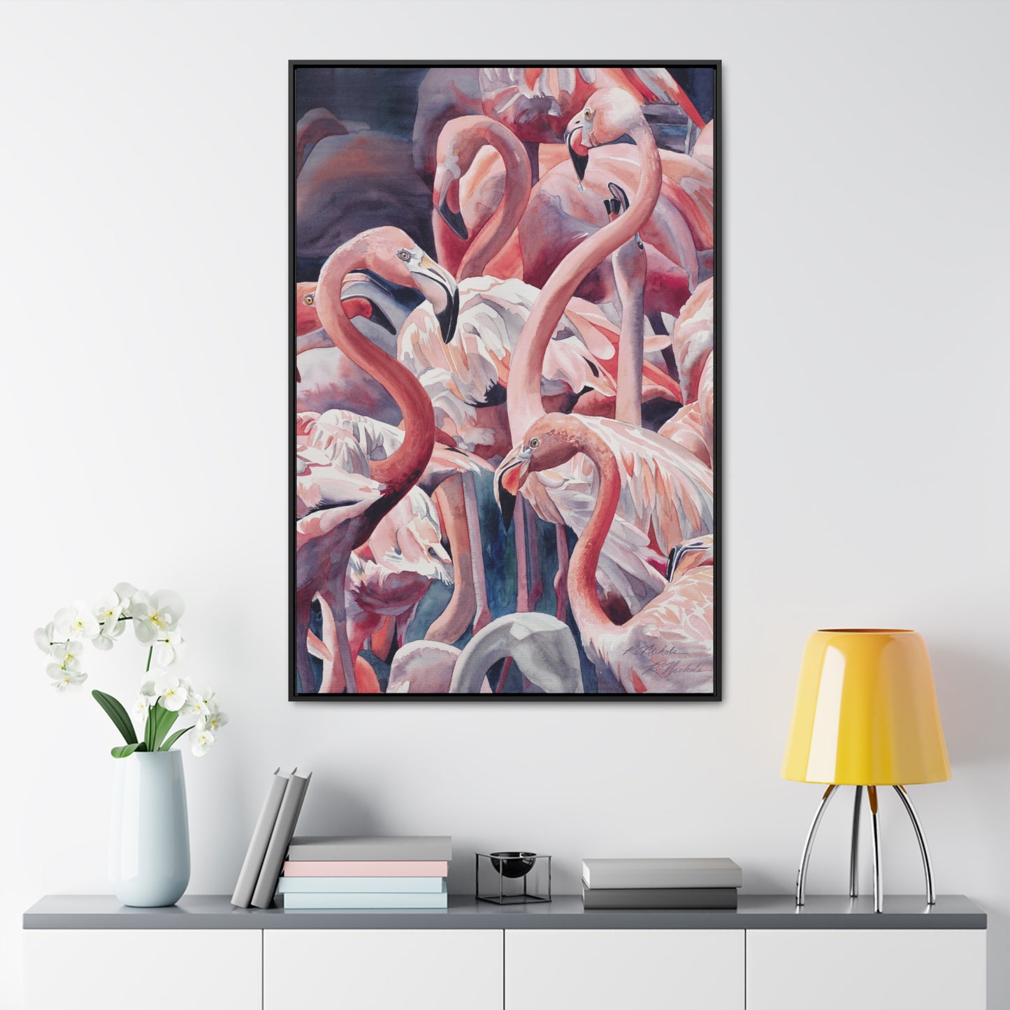 "Flamboyance" Gallery Canvas Wraps, Vertical Frame