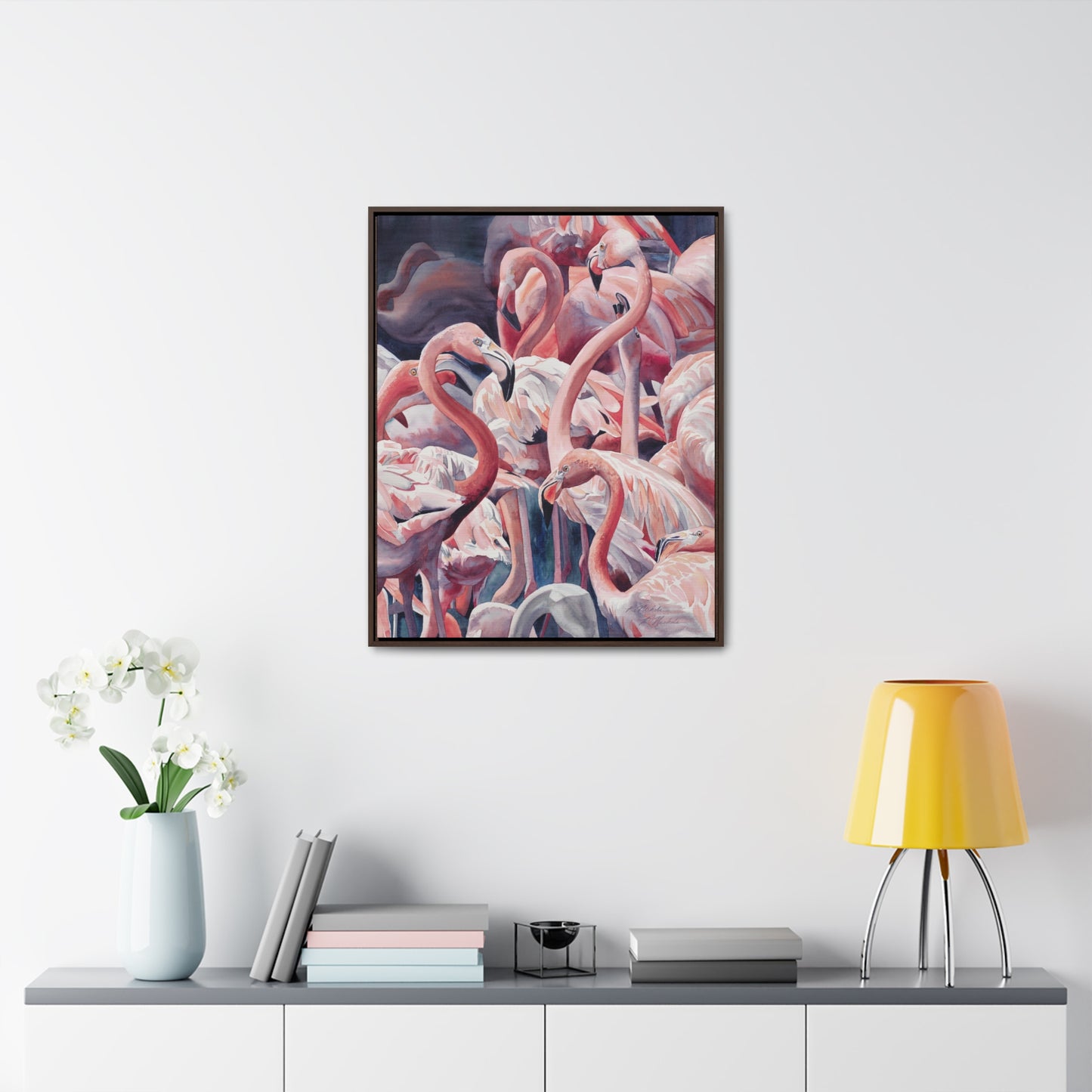 "Flamboyance" Gallery Canvas Wraps, Vertical Frame