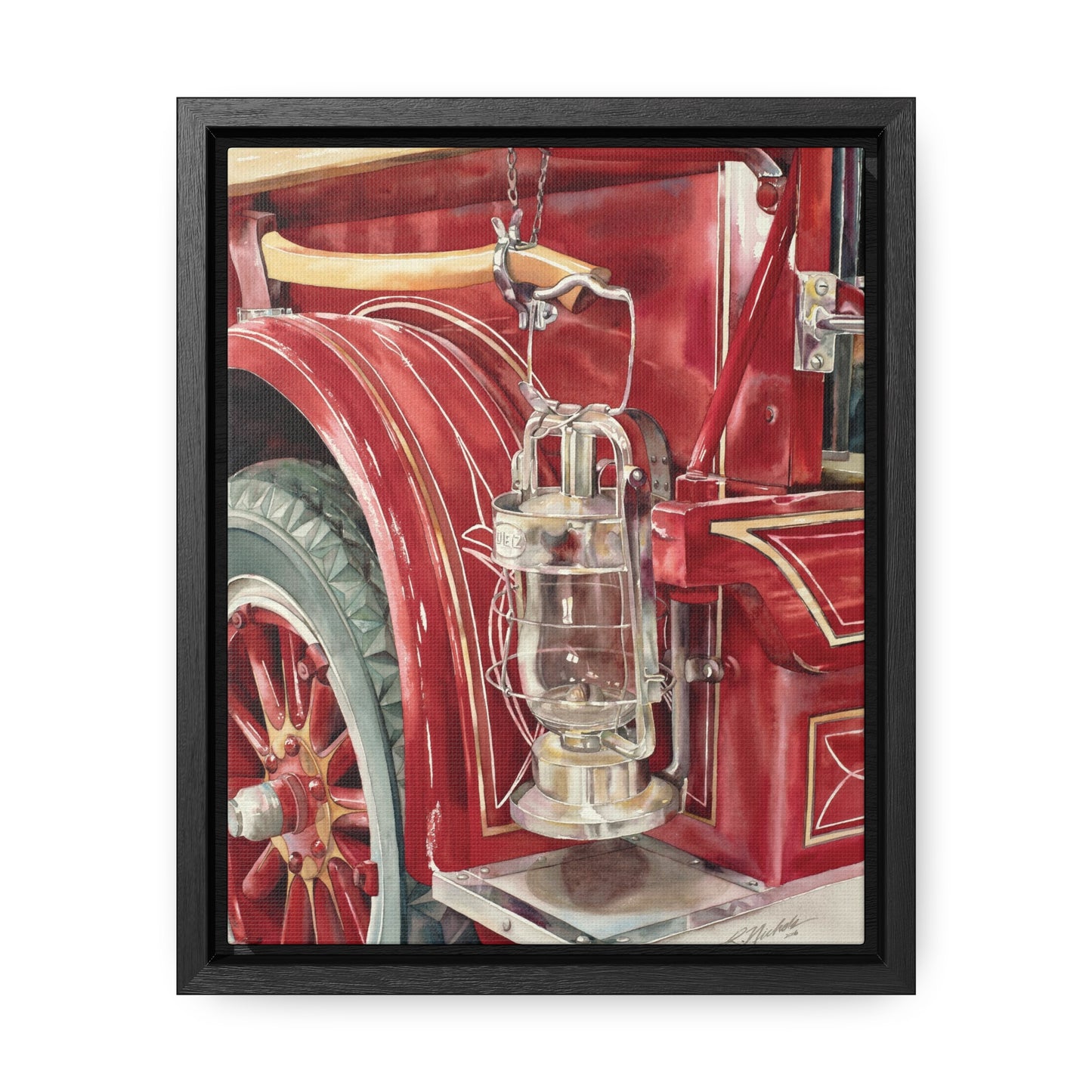 "Firetruck #3" Gallery Canvas Wraps, Vertical Frame