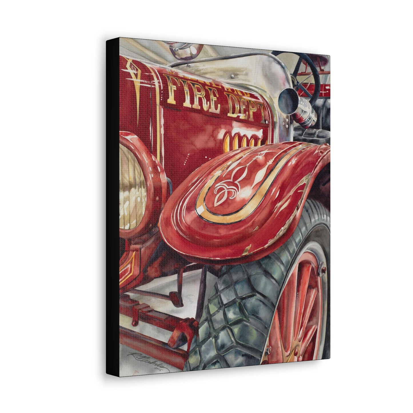 "Firetruck #1" Canvas Gallery Wraps