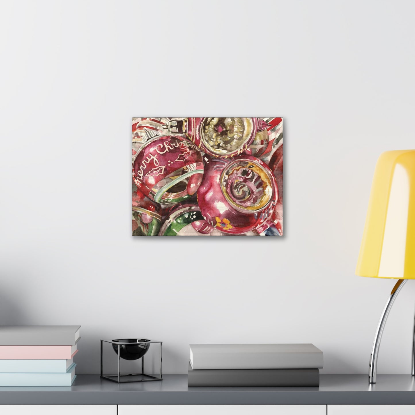 "Candy Stripe Merry Christmas" Canvas Gallery Wraps