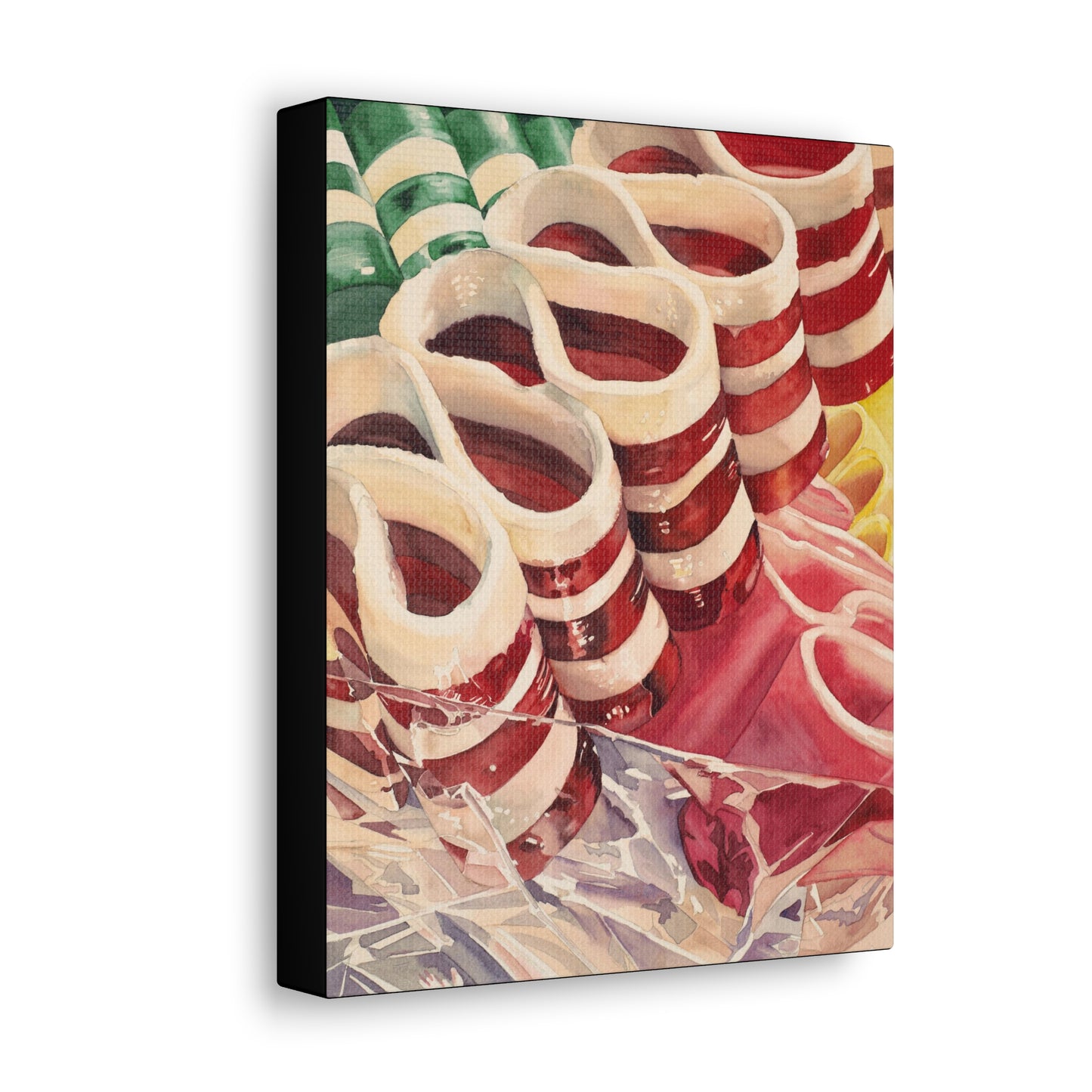 "Christmas Ribbon Candy" Canvas Gallery Wraps