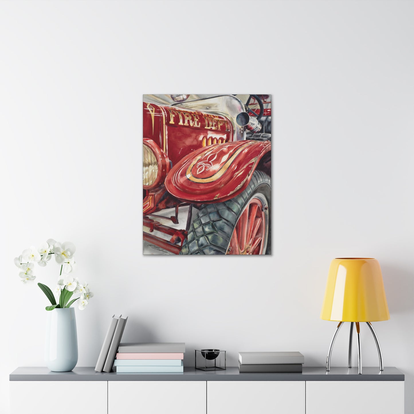 "Firetruck #1" Canvas Gallery Wraps