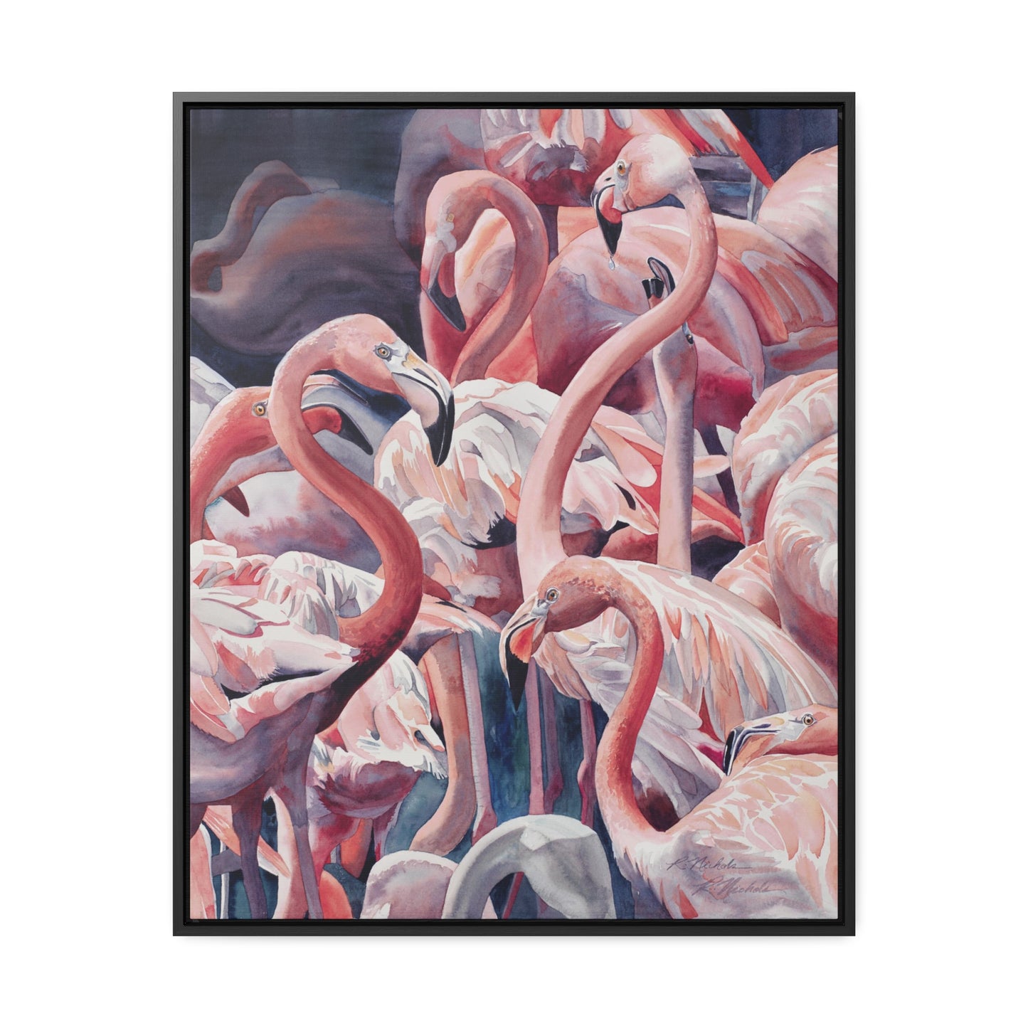 "Flamboyance" Gallery Canvas Wraps, Vertical Frame