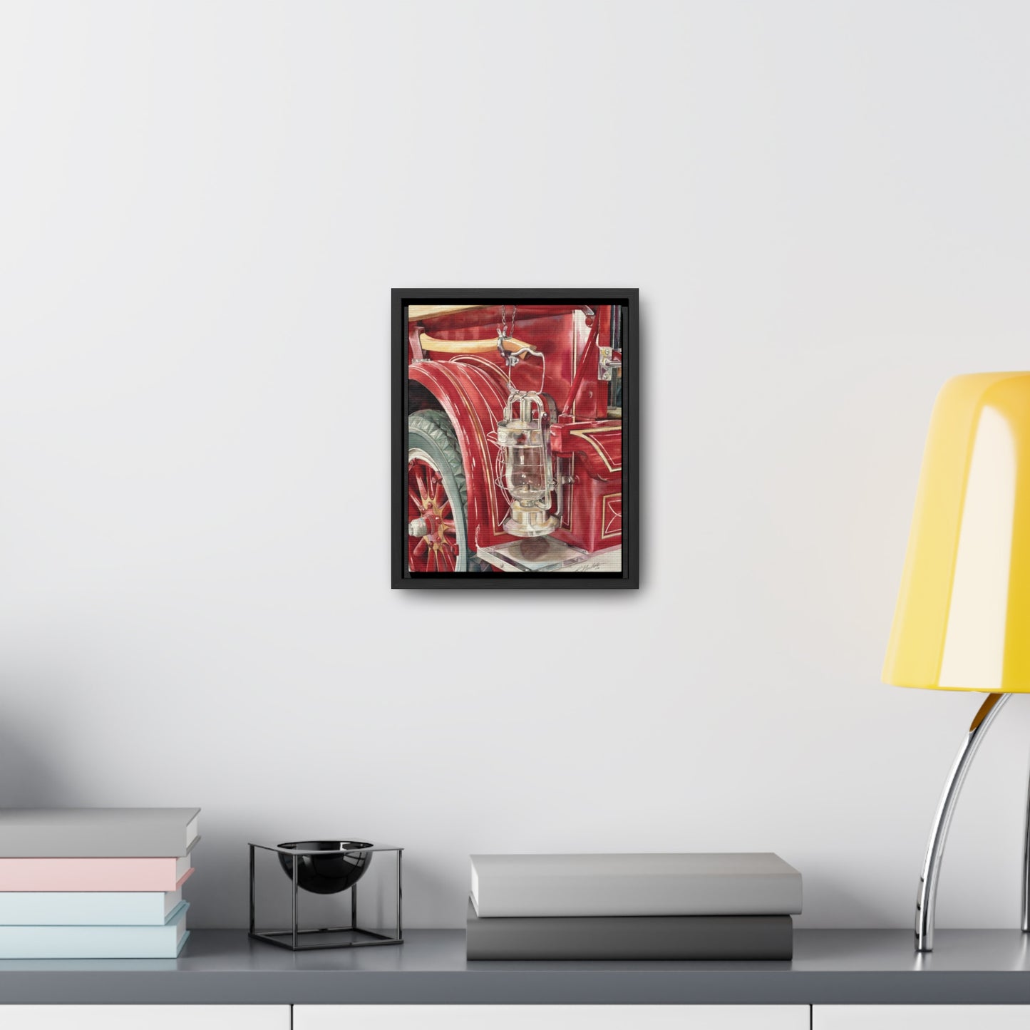 "Firetruck #3" Gallery Canvas Wraps, Vertical Frame