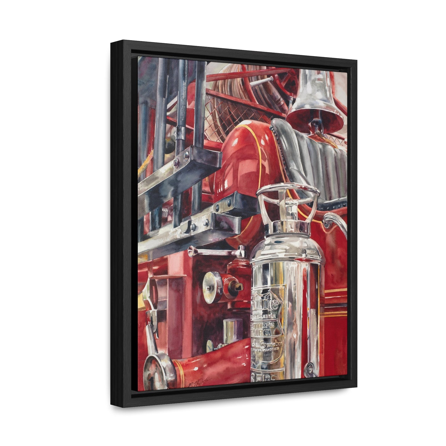 "Firetruck #2" Gallery Canvas Wraps, Vertical Frame