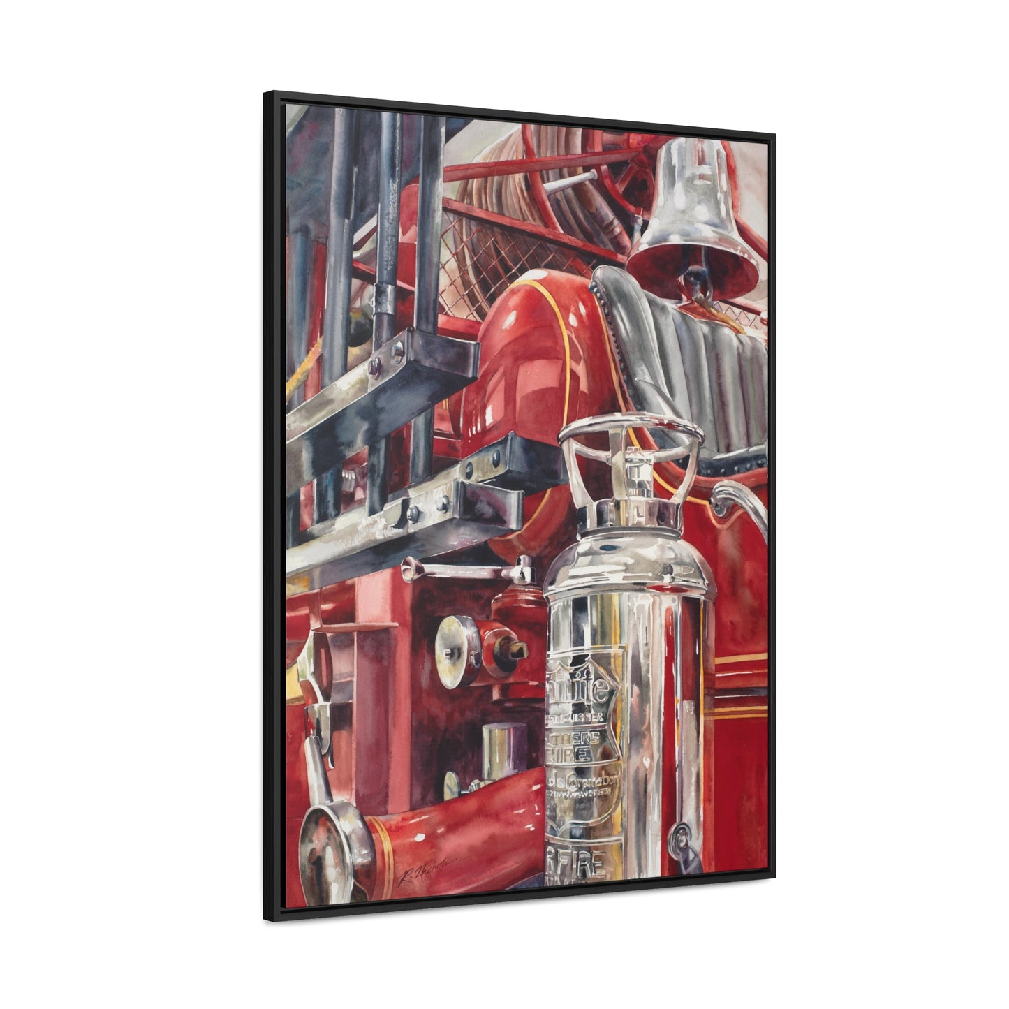 "Firetruck #2" Gallery Canvas Wraps, Vertical Frame