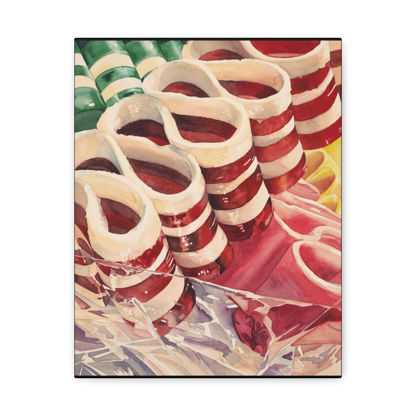 "Christmas Ribbon Candy" Canvas Gallery Wraps