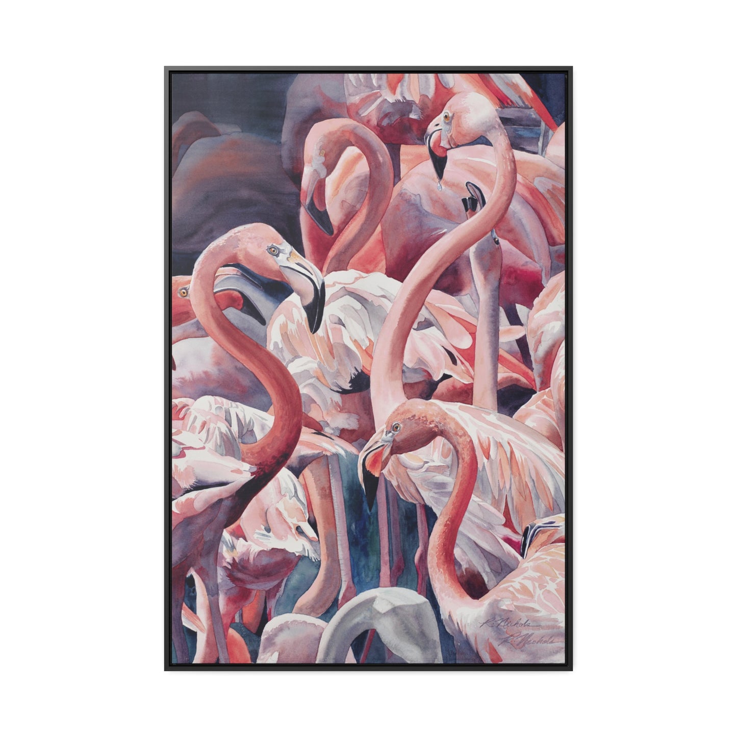 "Flamboyance" Gallery Canvas Wraps, Vertical Frame